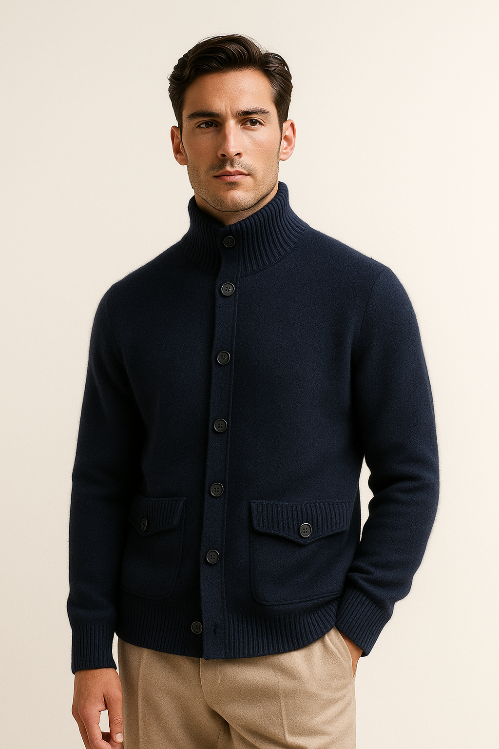 Giotto Cashmere Cardigan Navy