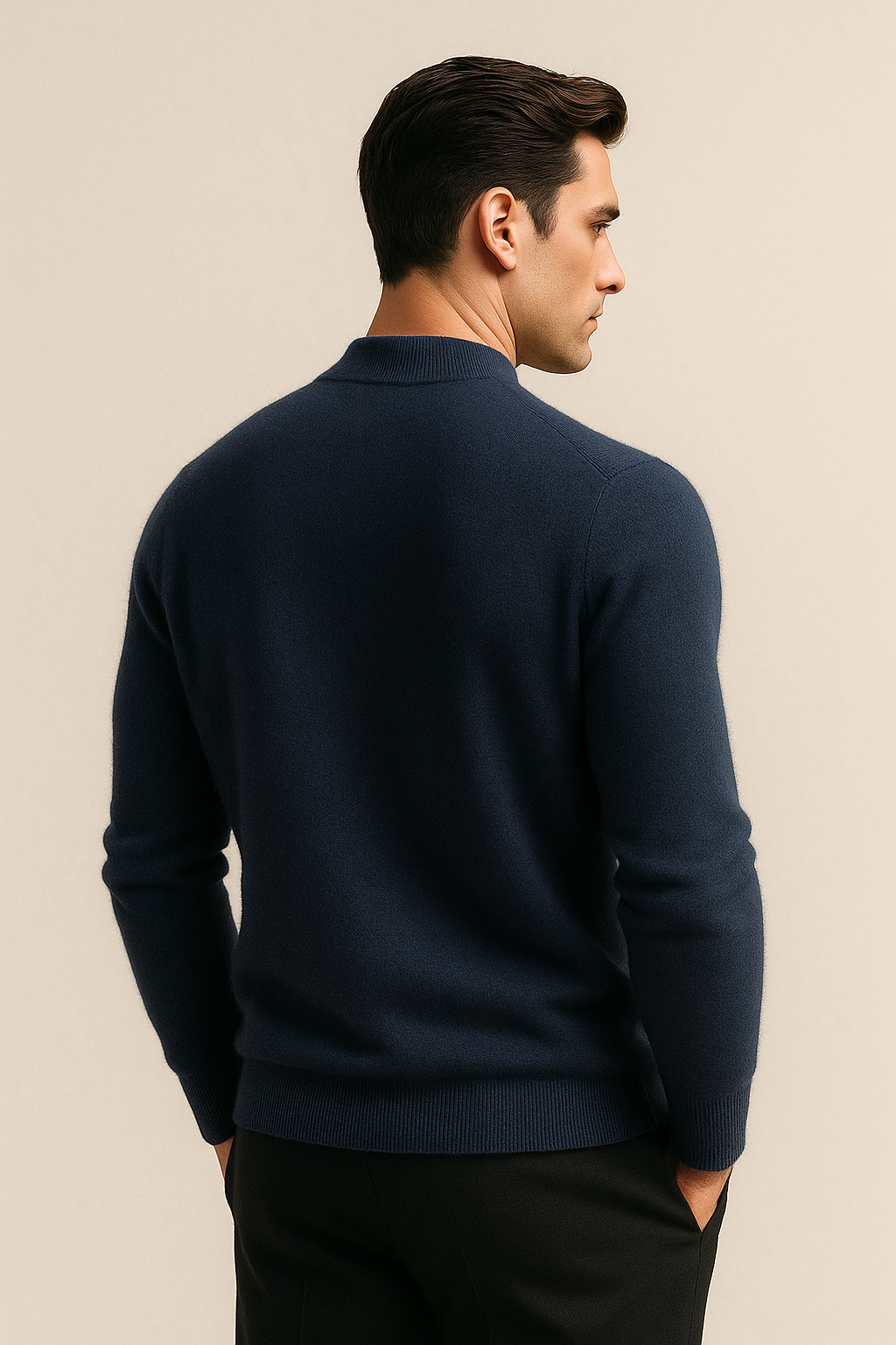 Marenzo Cashmere Crewneck Navy