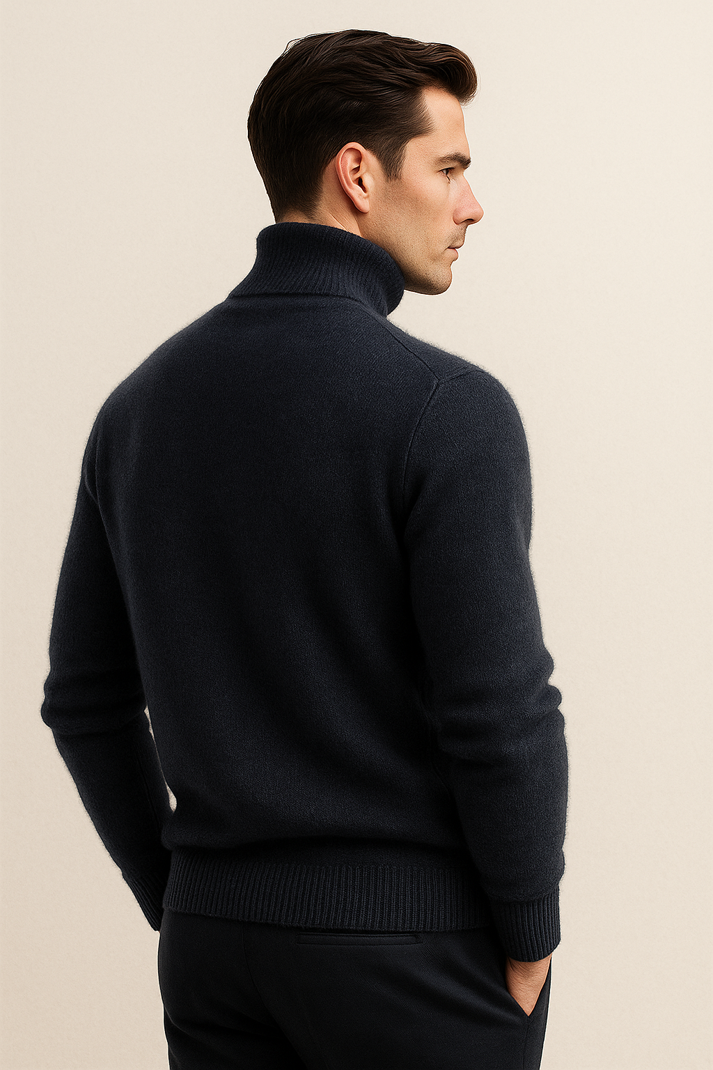 Avenzo Cashmere Turtleneck Navy