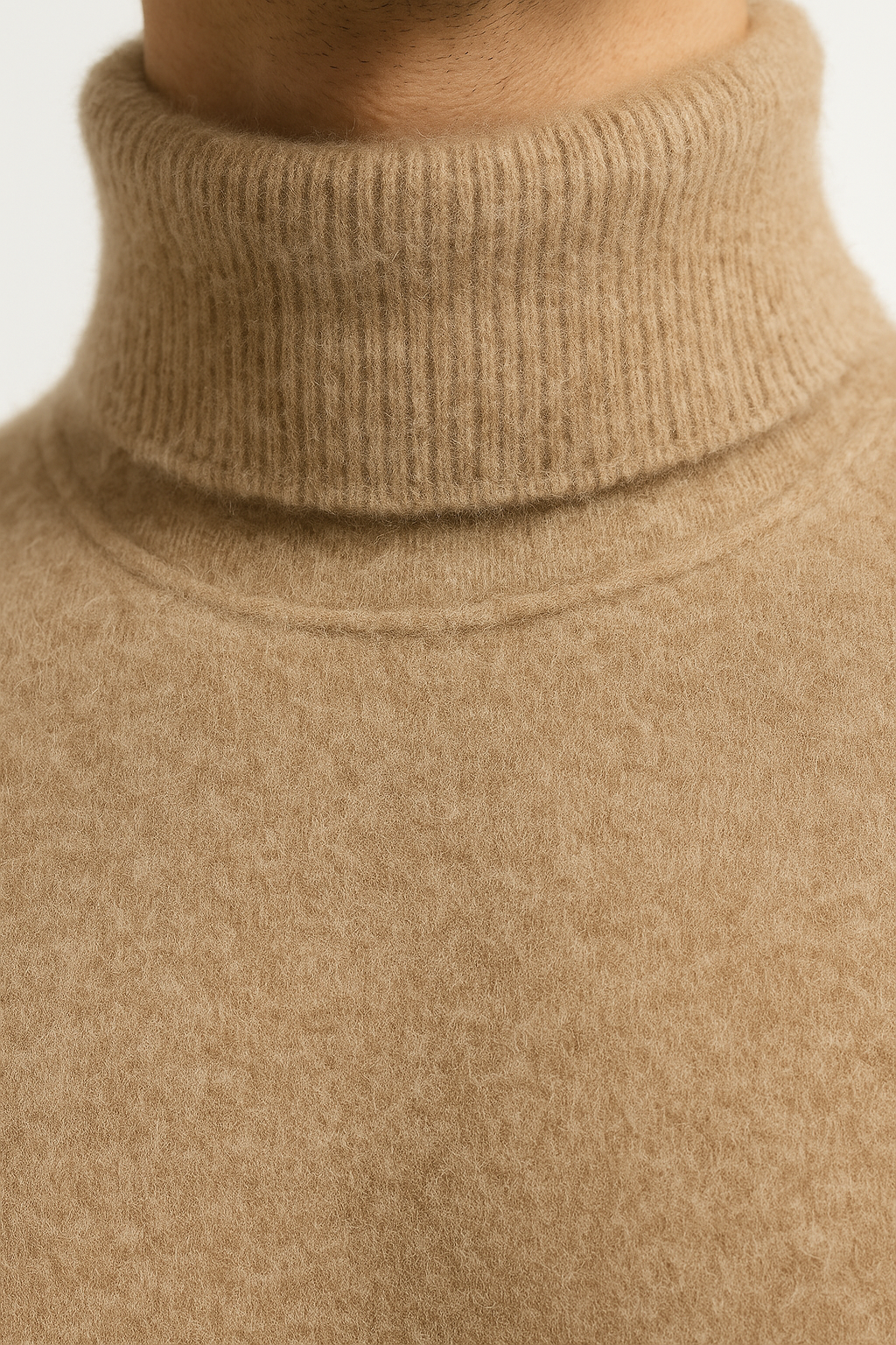 Avenzo Cashmere Turtleneck Dark Beige