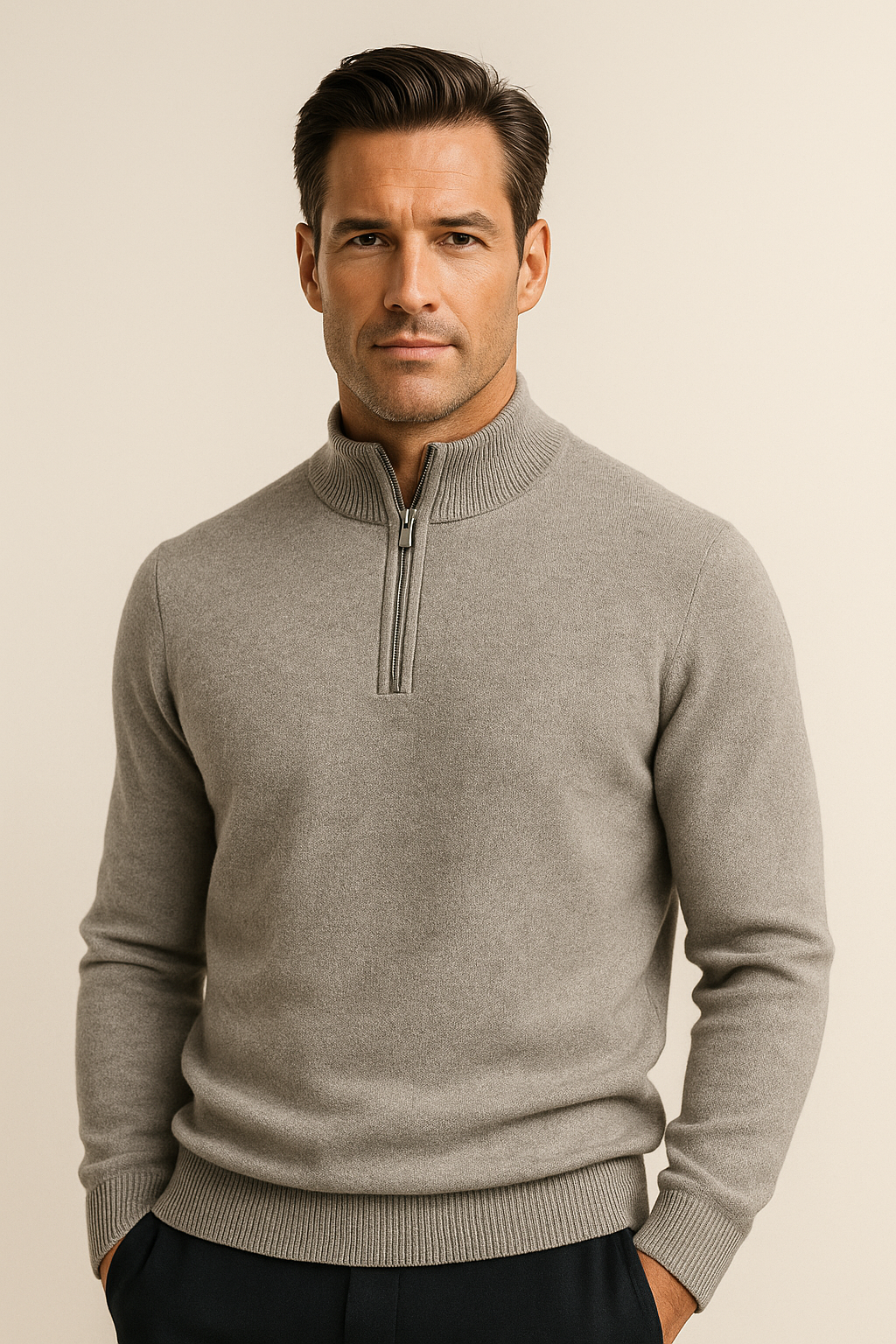 Varelli Quarter-Zip Grey