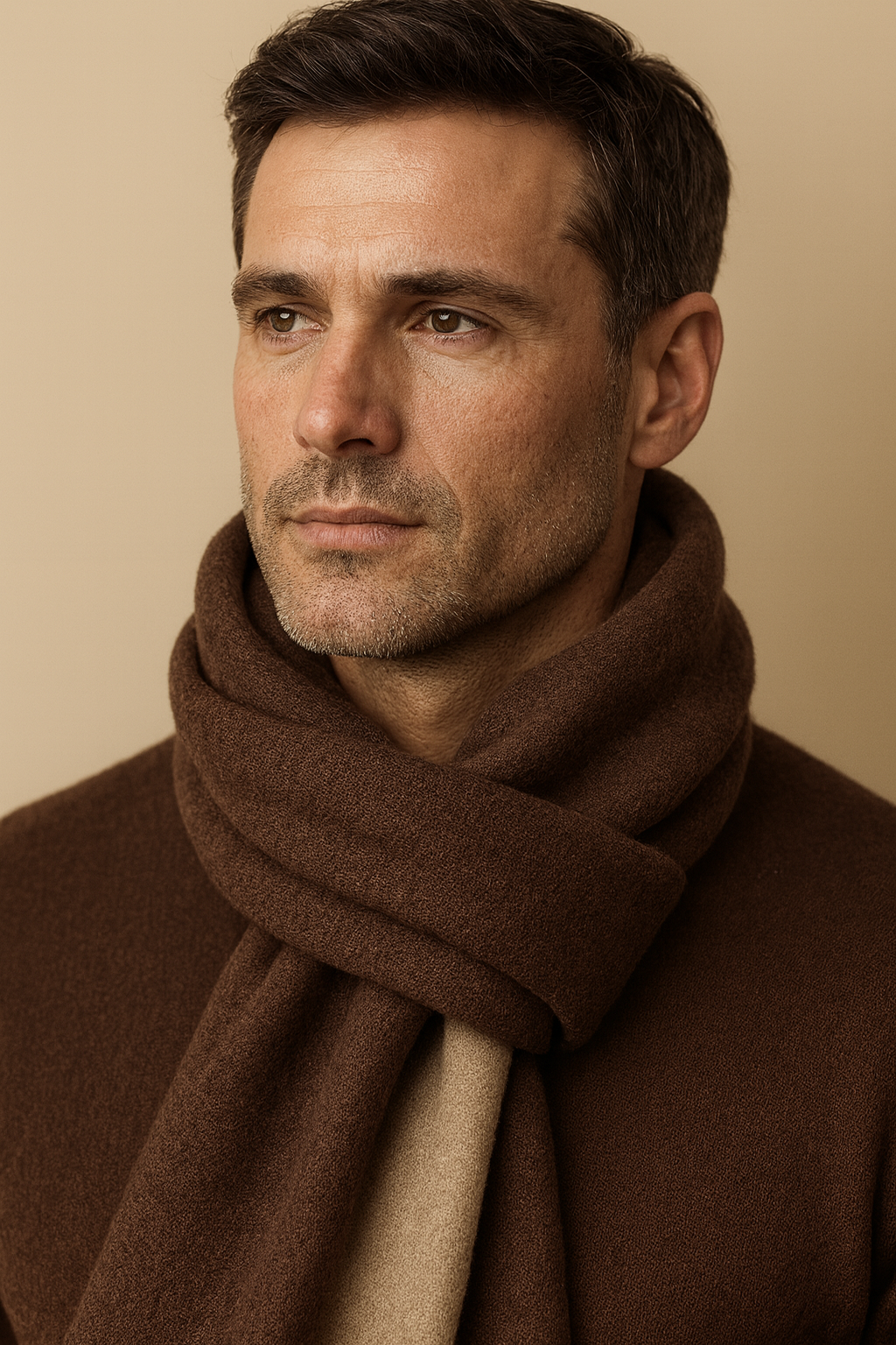 Belluno Reversible Scarf Mocha