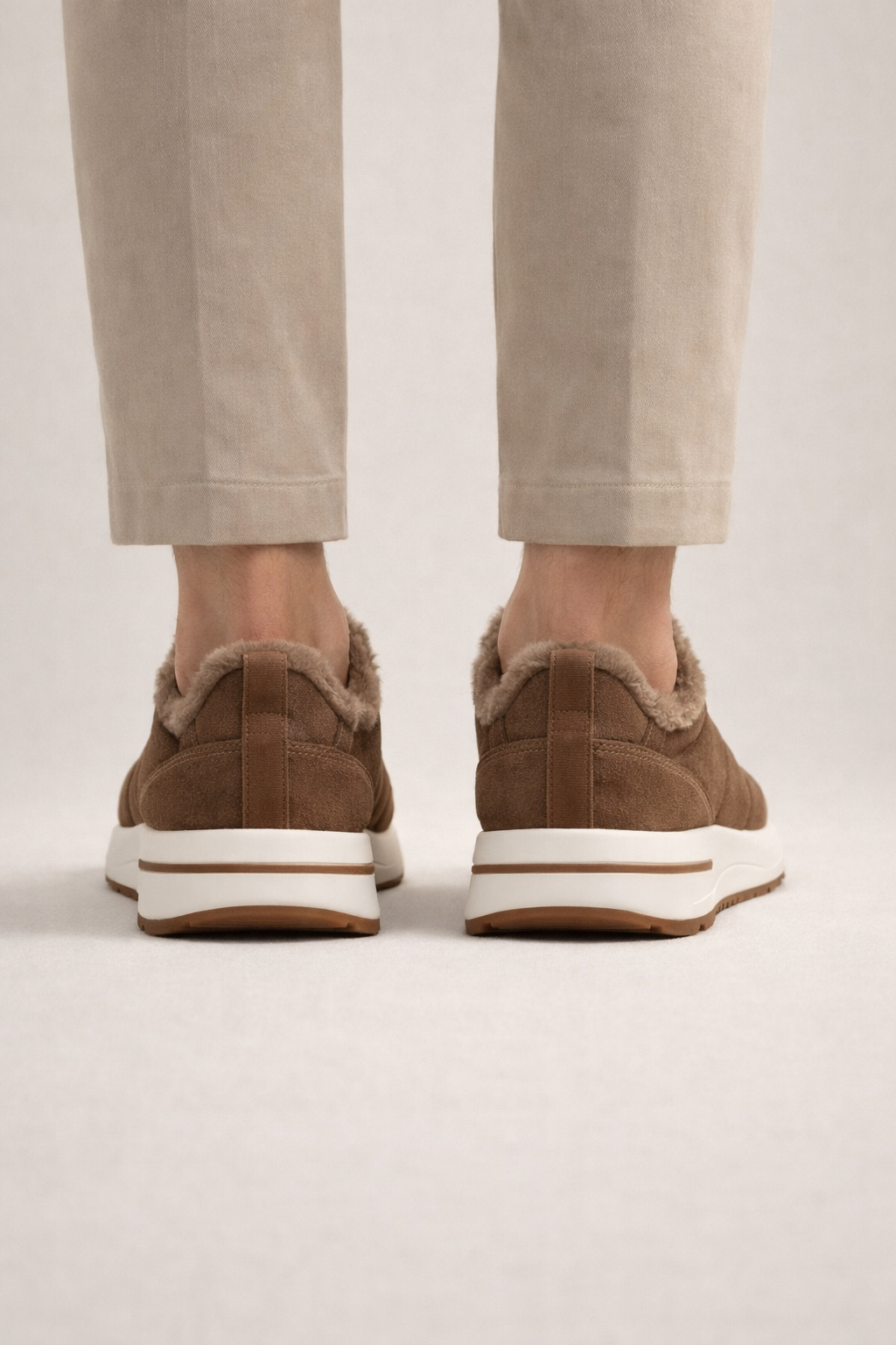 Rivaro Fur-Lined Sneaker Brown