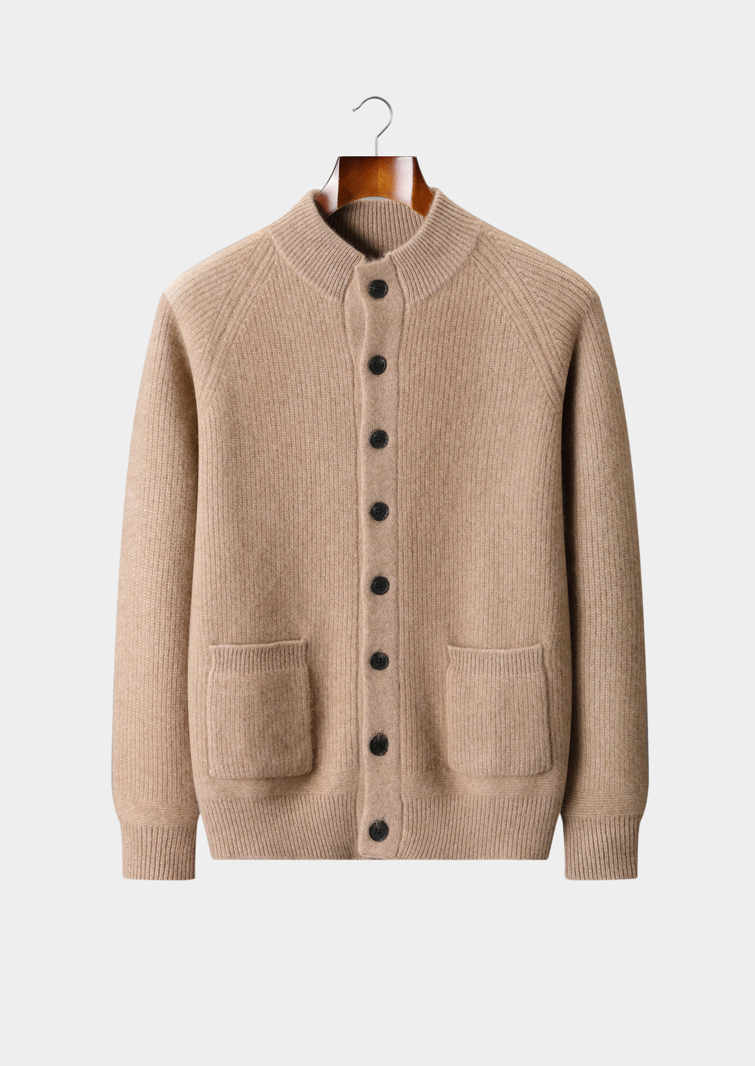 PURE CASHMERE BUTTON OVERSHIRT