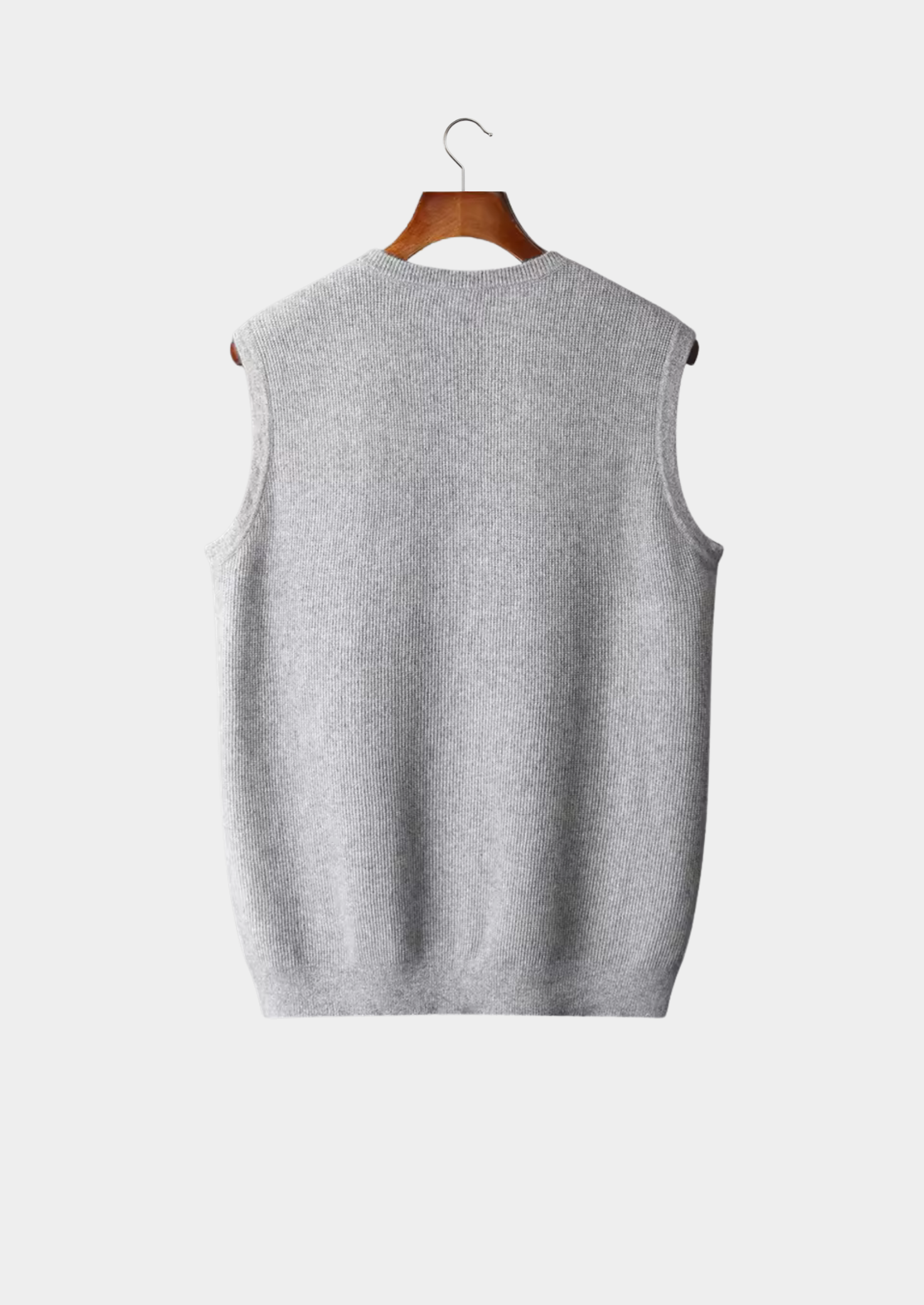 PURE EXTRA-FINE MERINO WOOL CREWNECK VEST