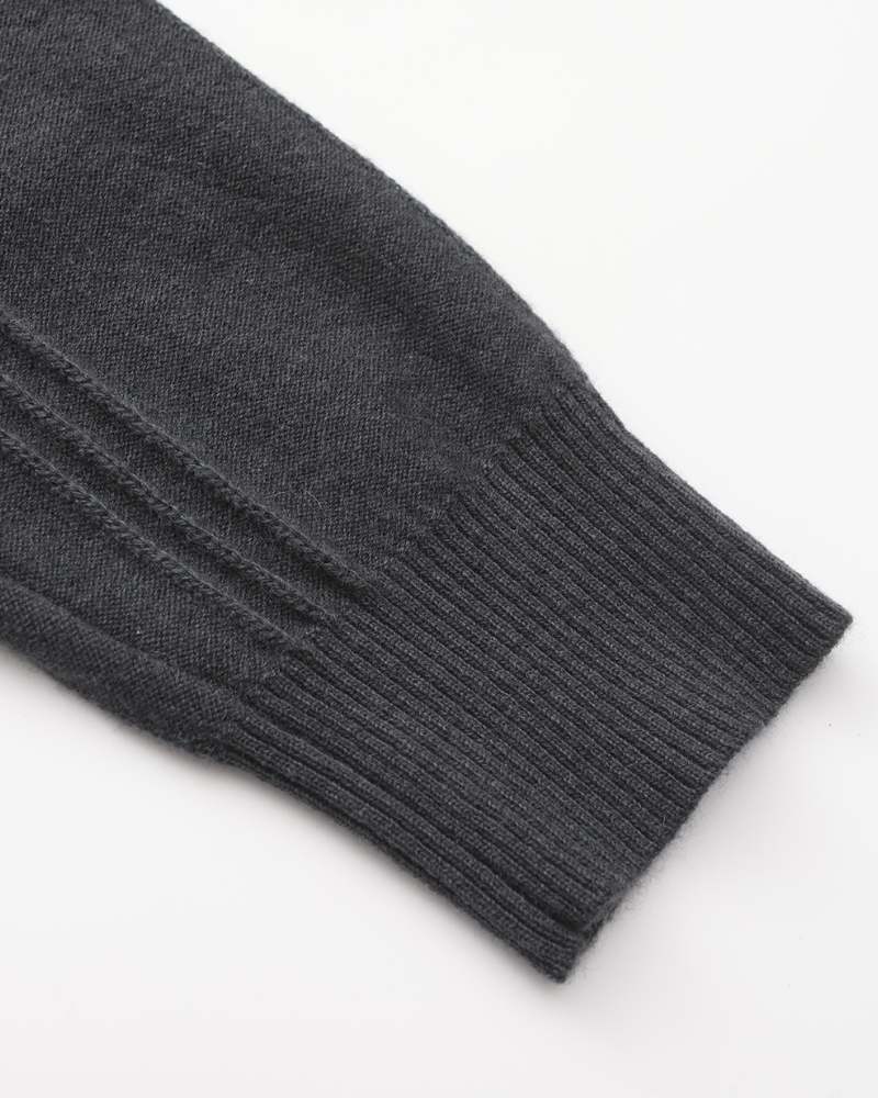 Cashmere Ribbed Half Zip