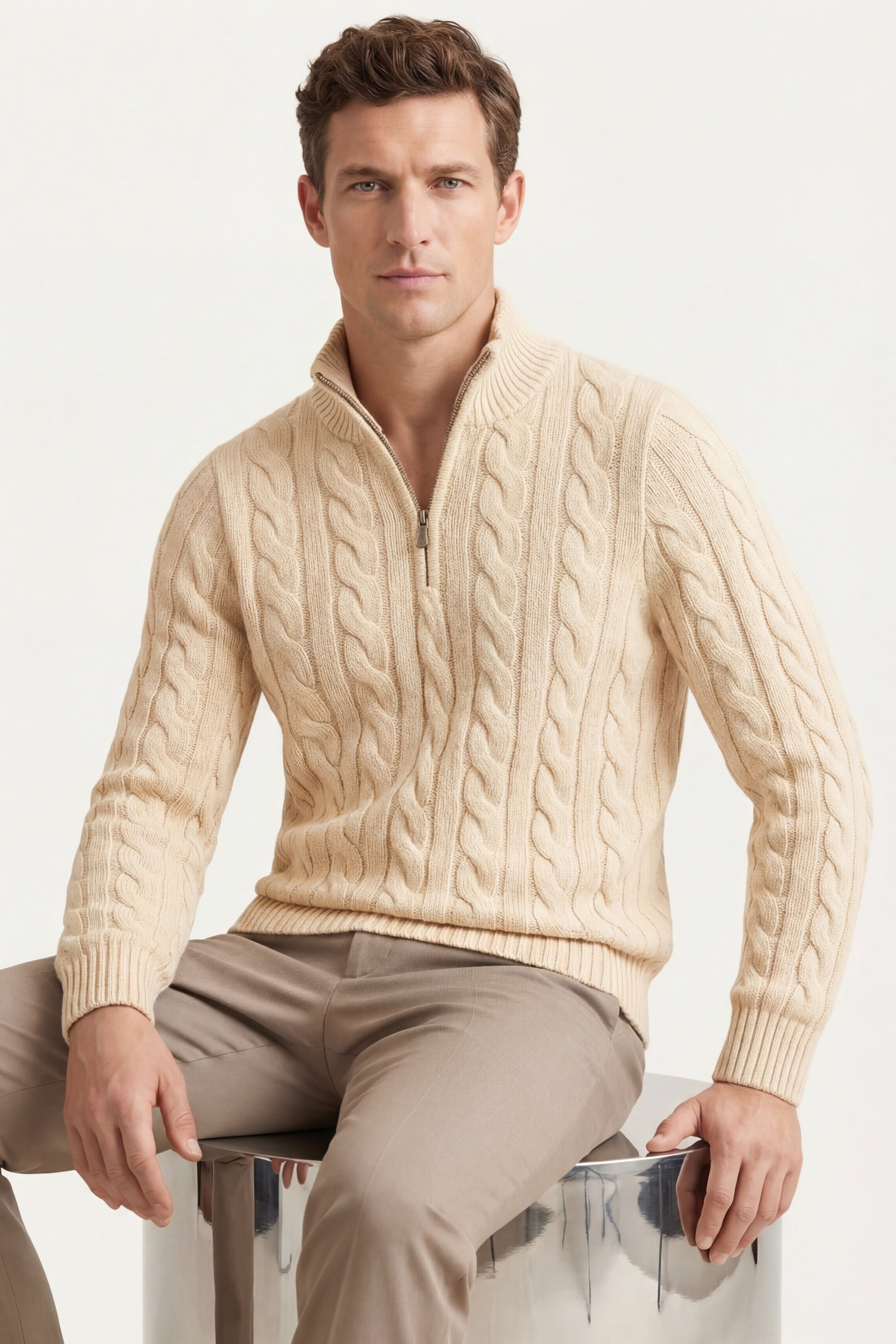 Medici Cable Knit Beige