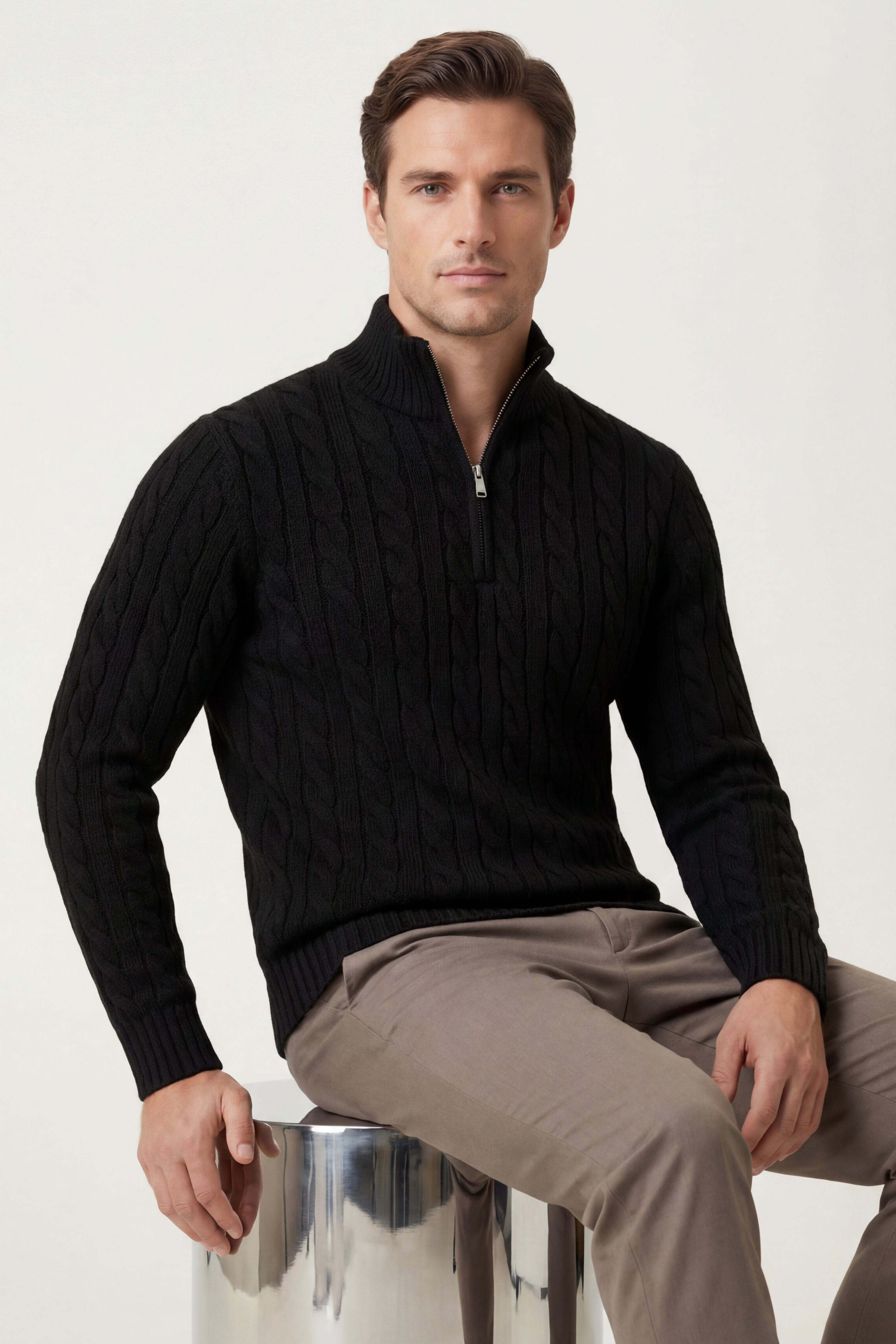 Medici Cable Knit Black