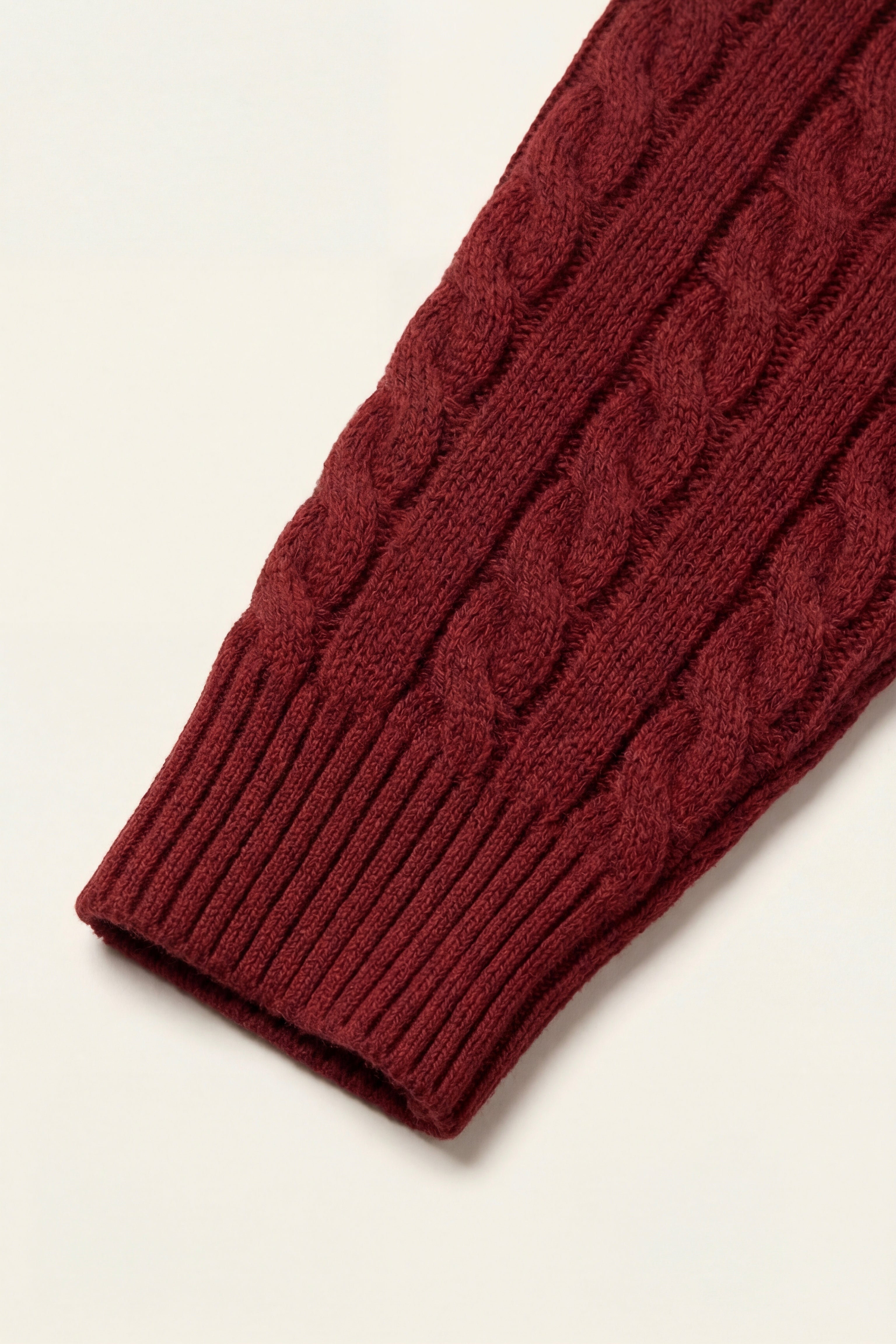 Medici Cable Knit Burgundy