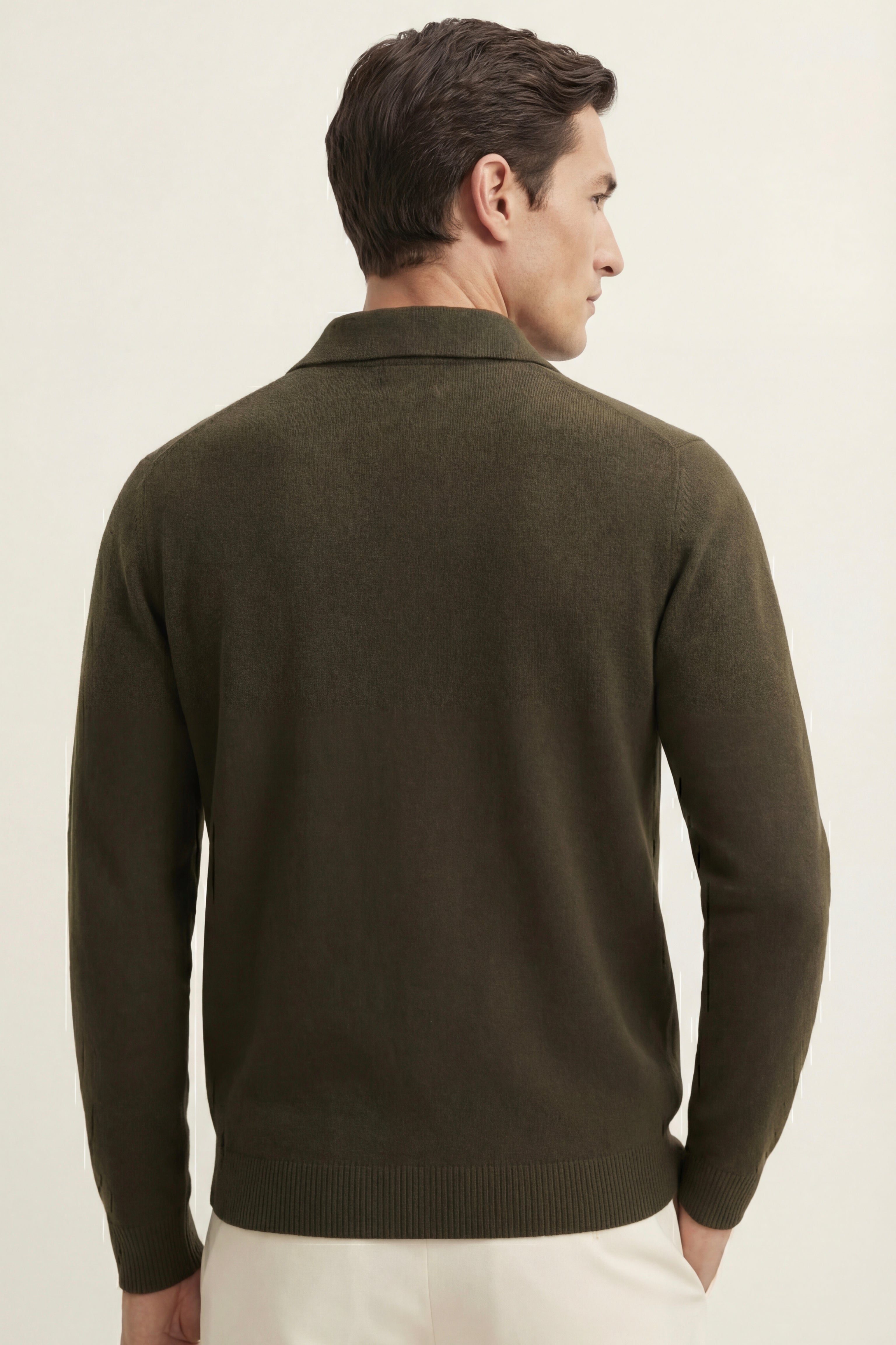 Lorenzo Cashmere Cardigan Olive Green