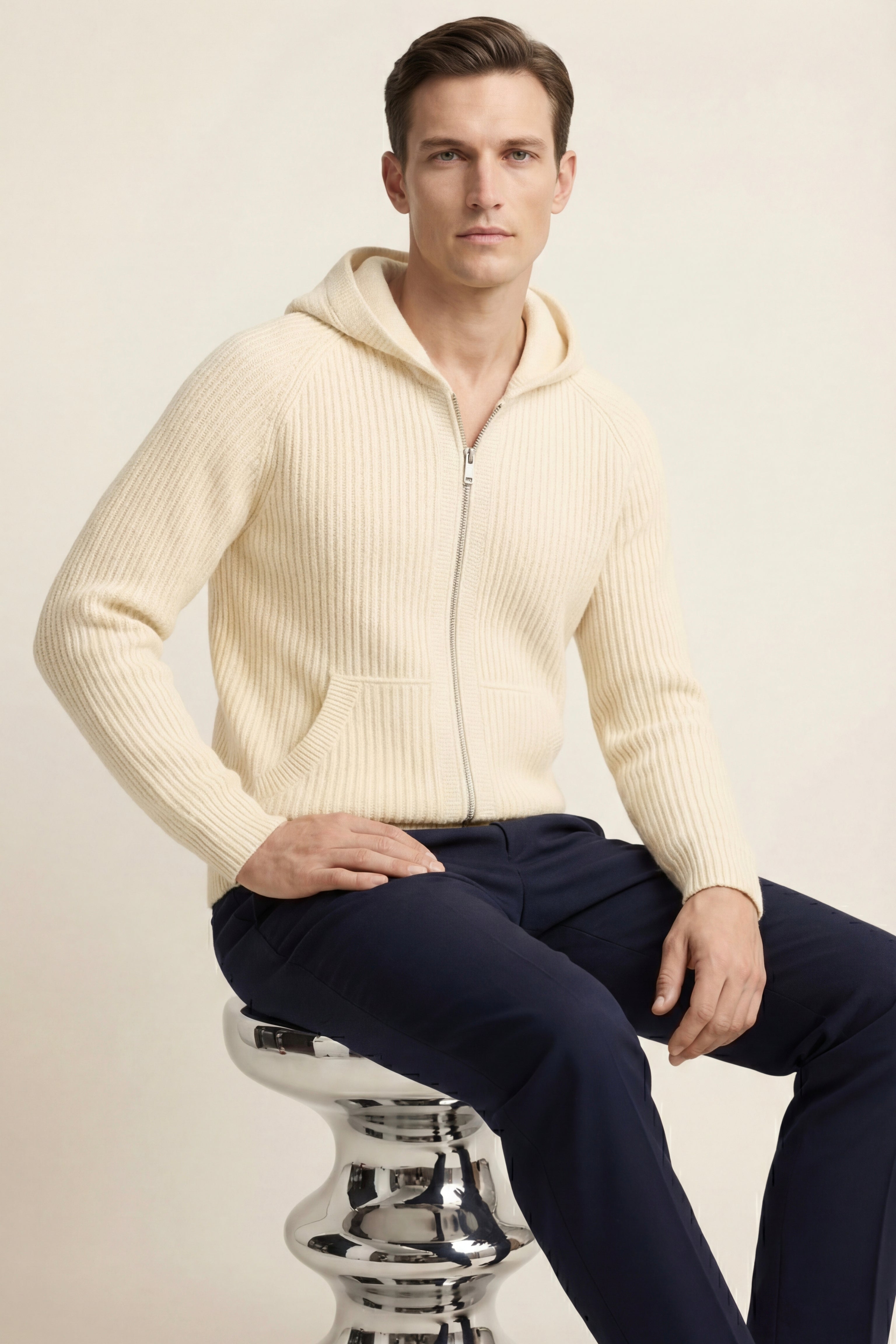Sorrento Hooded Knit Ivory