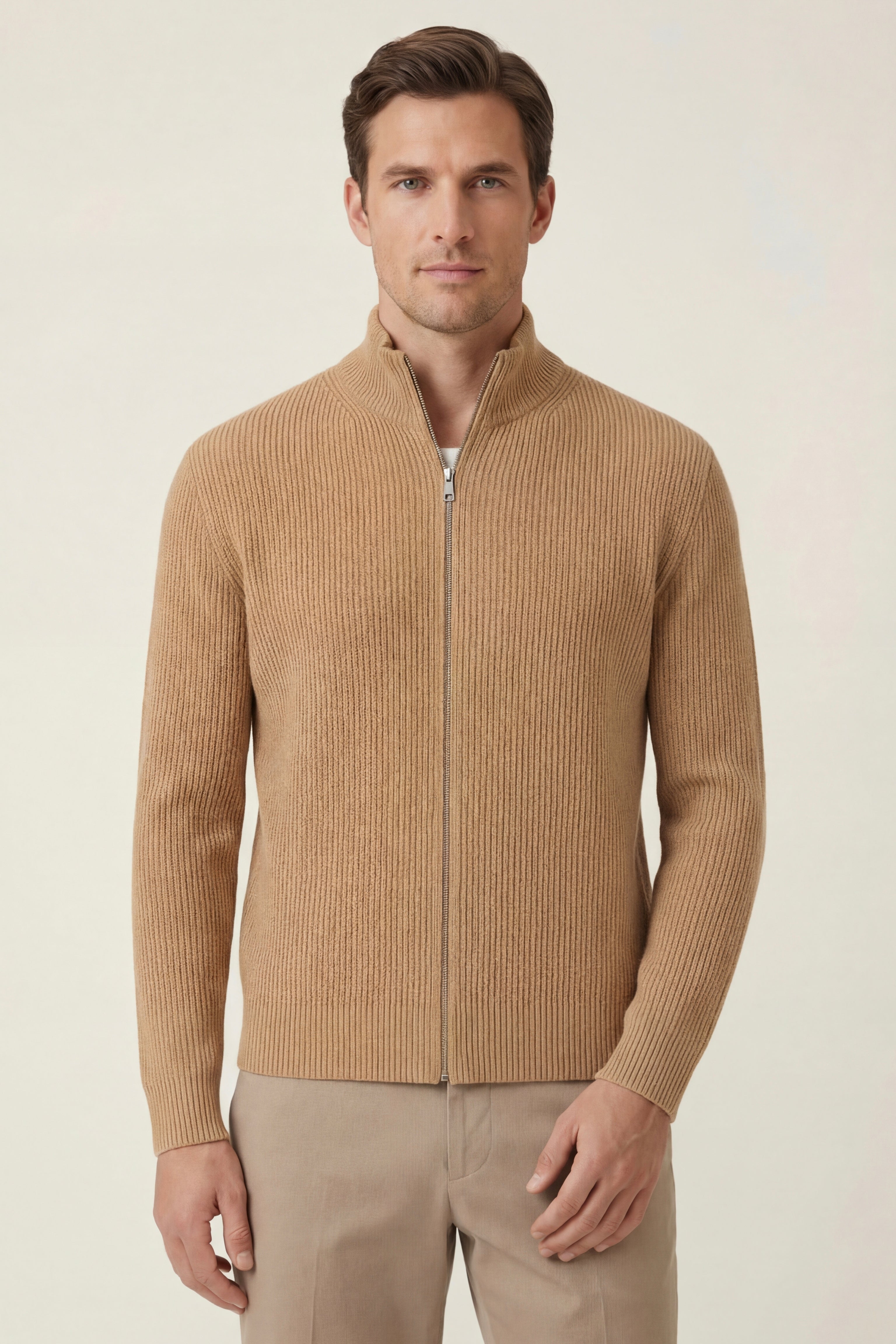 Roma Cashmere Cardigan Khaki