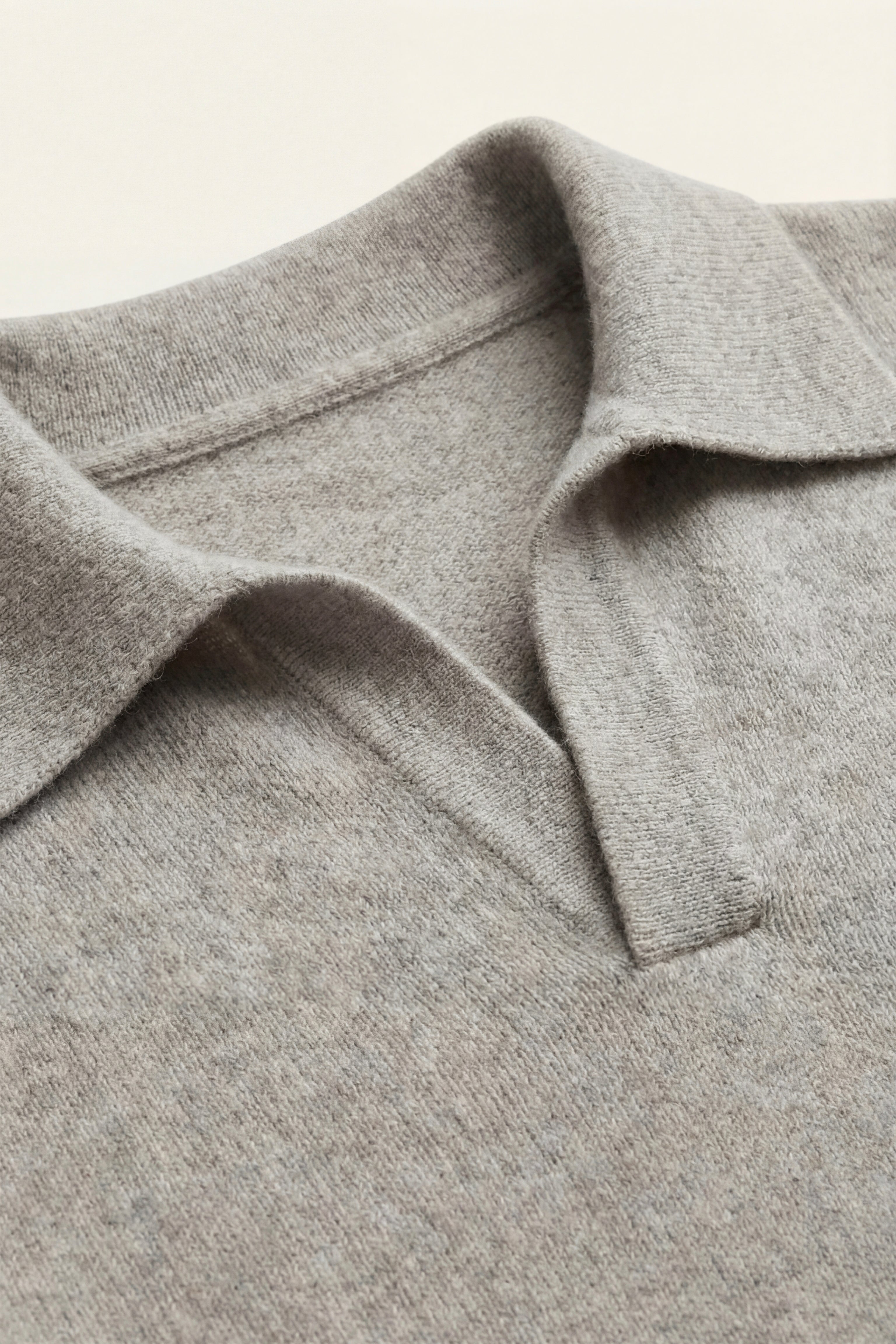 Marencio Cashmere Polo Knit Grey