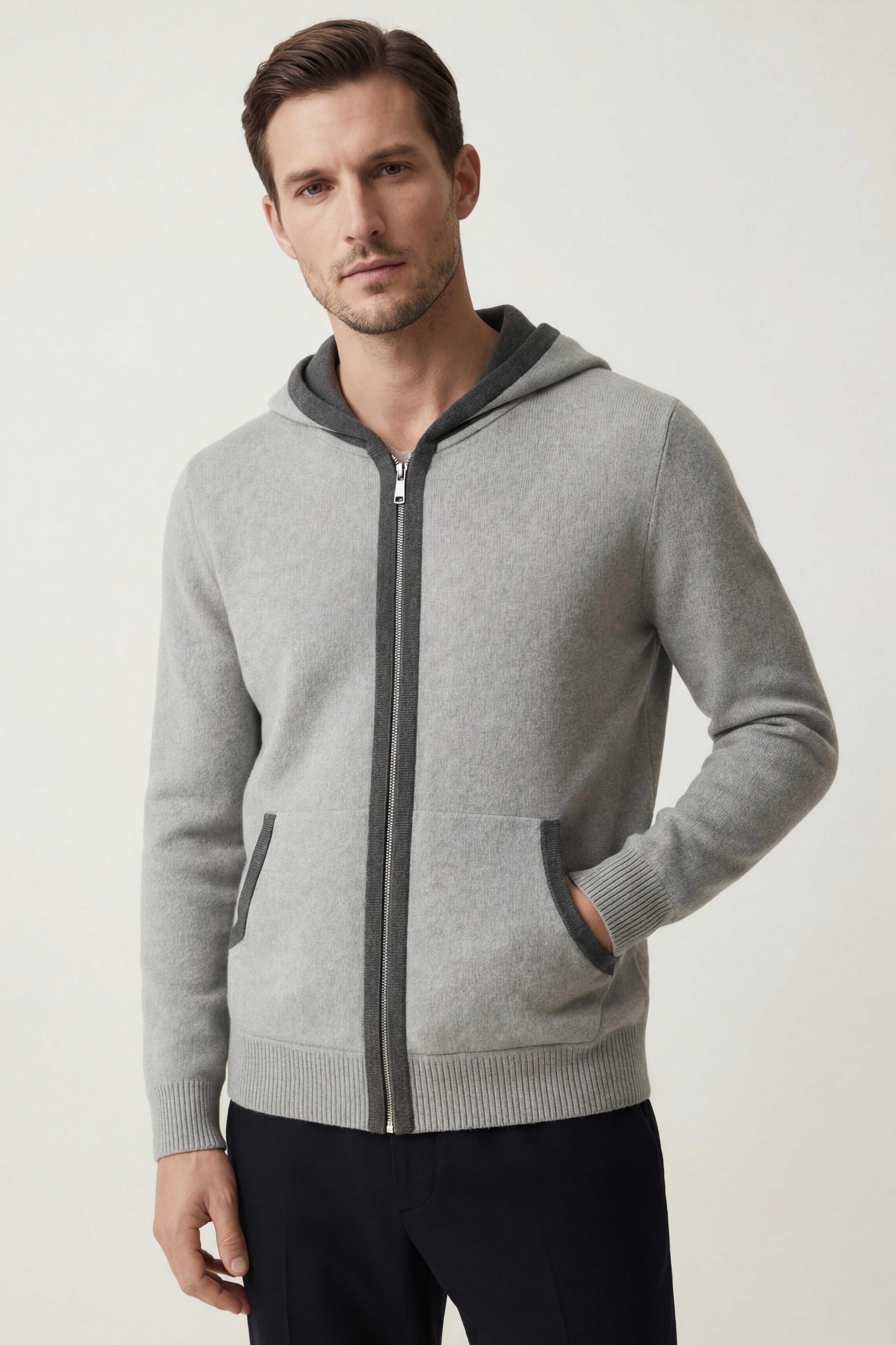Sorano Hooded Cardigan Grey