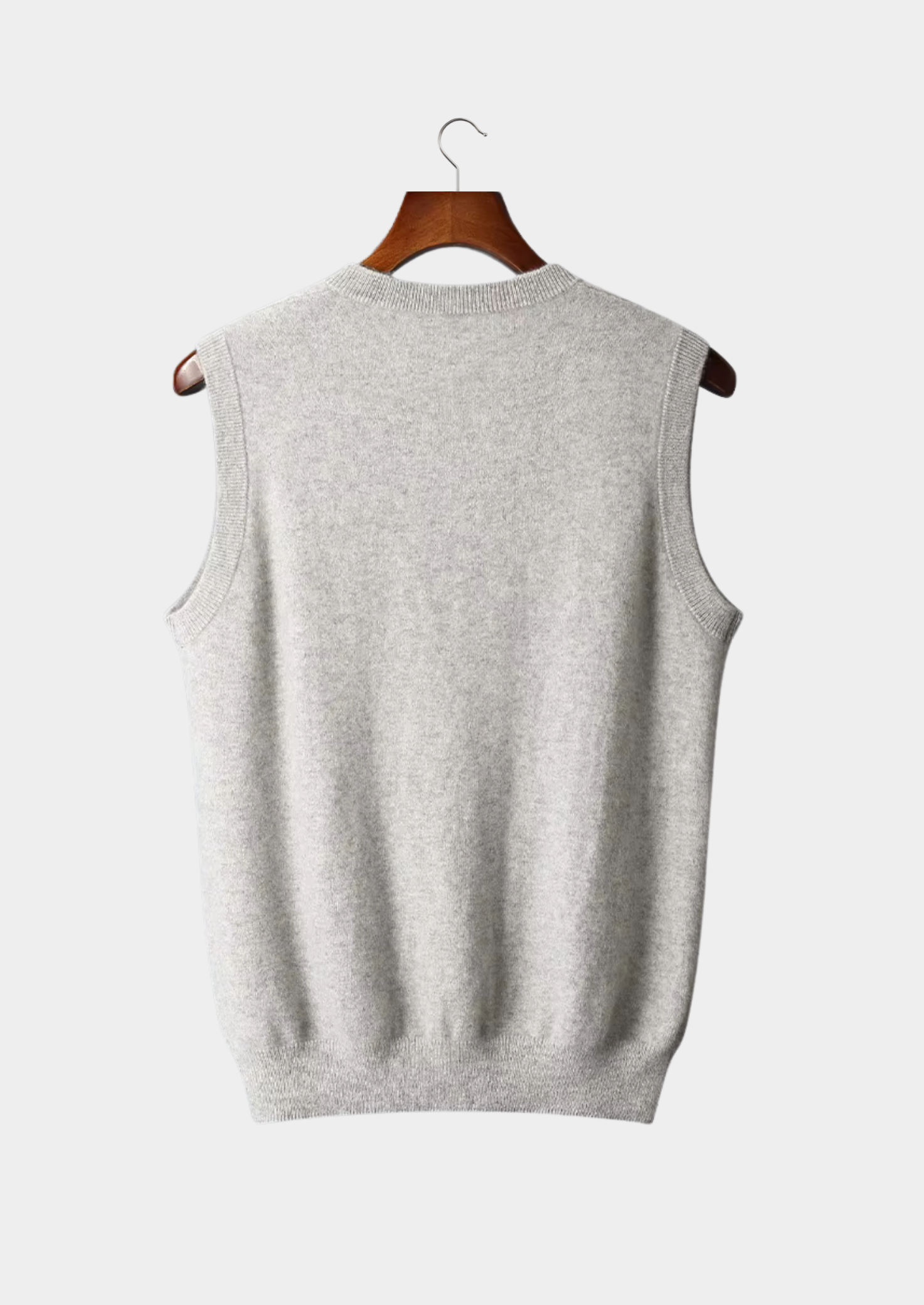 PURE EXTRA-FINE MERINO WOOL V-NECK VEST