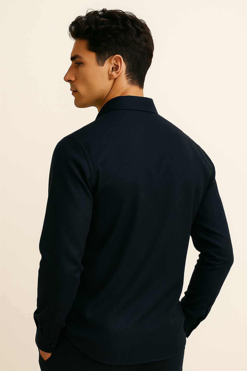 Firenze Cotton Shirt Navy