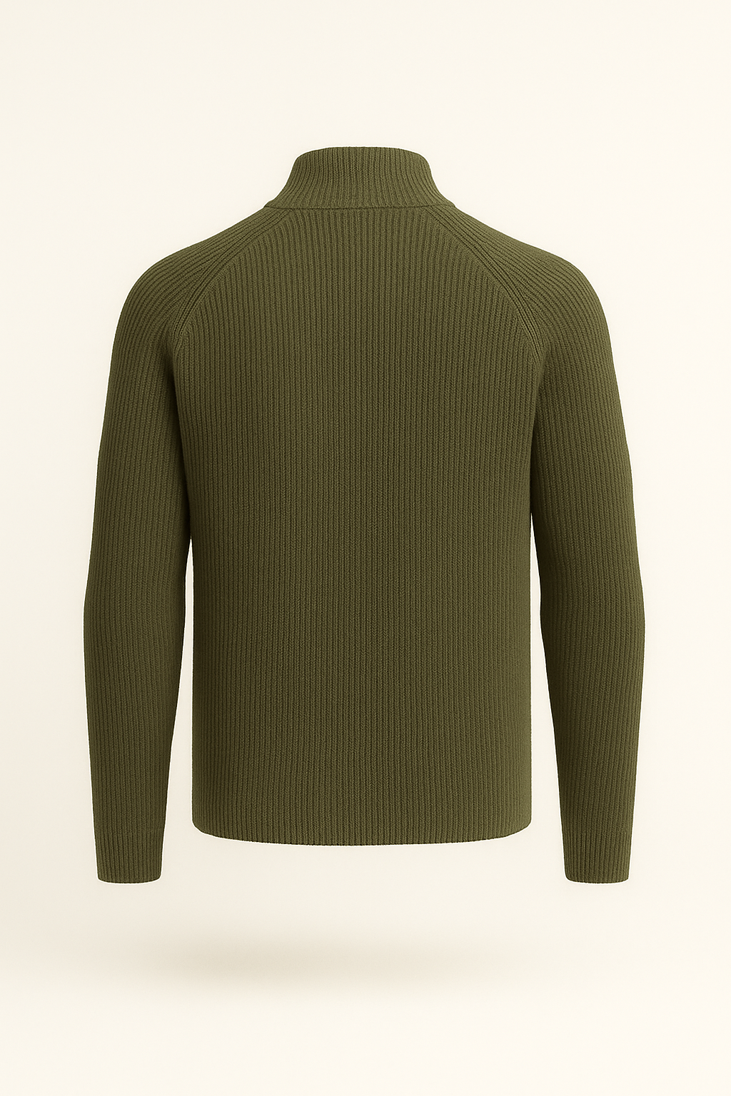 Valeno Wool Zip Knit Olive