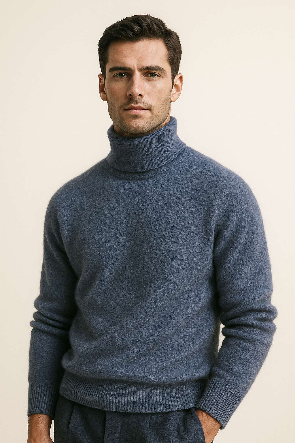 Avenzo Cashmere Turtleneck Blue