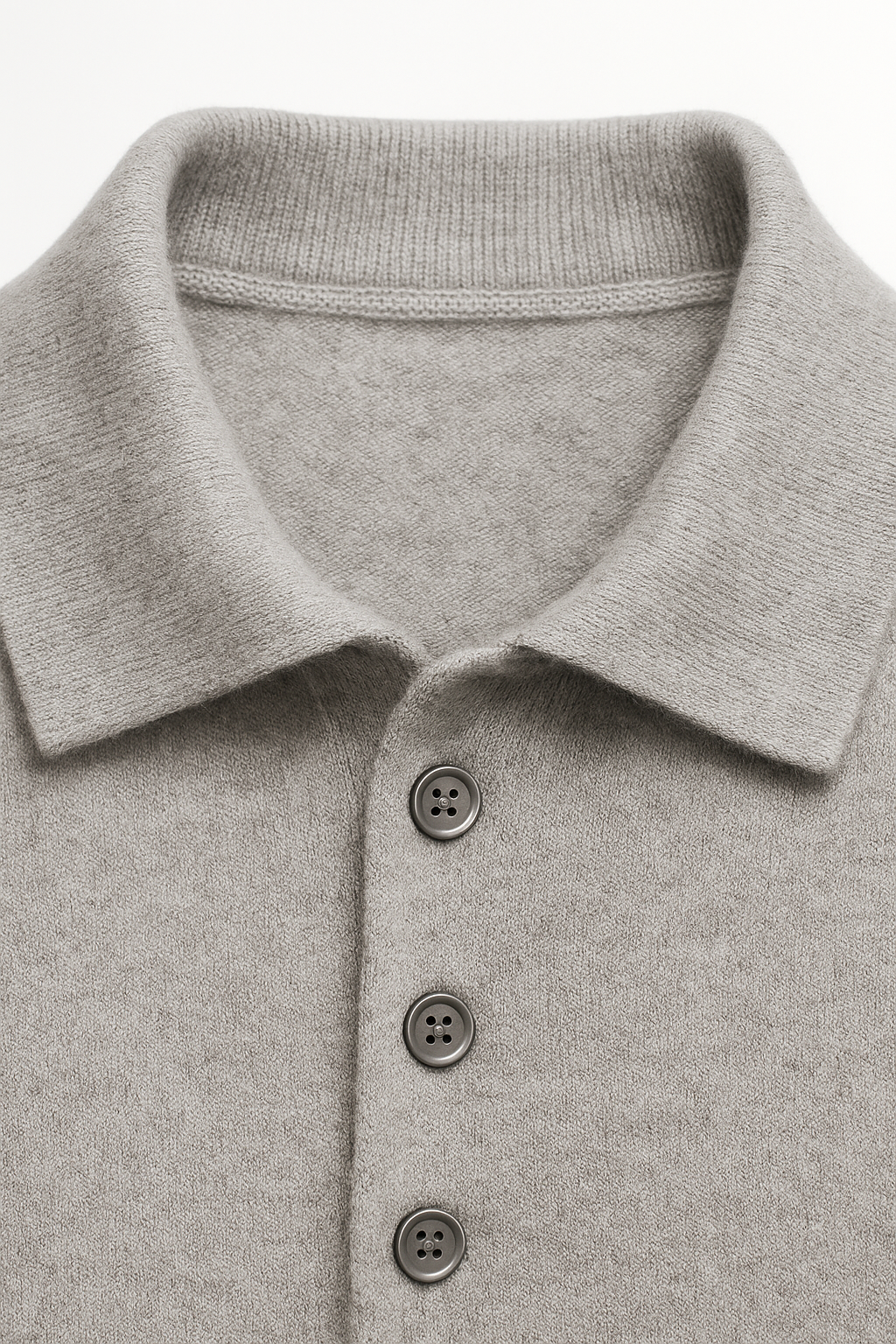 Alessandro Merino Polo Knit Grey