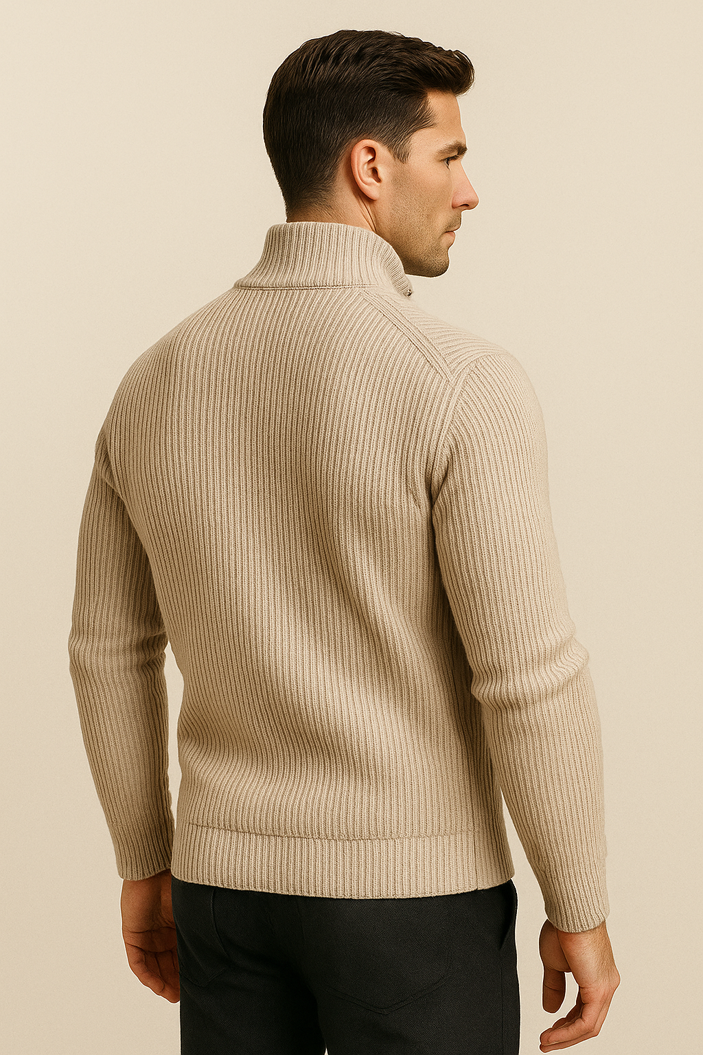 Sestino Merino Zip Knit Grey