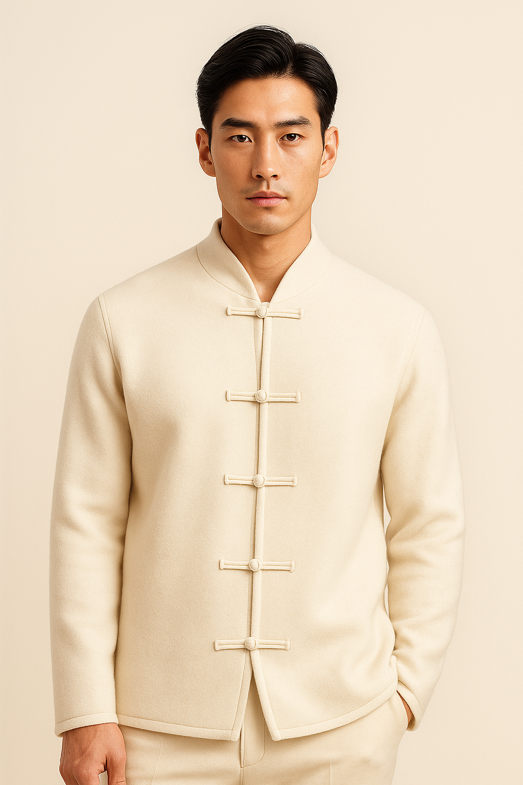 Lunaro Mandarin Wool Ivory