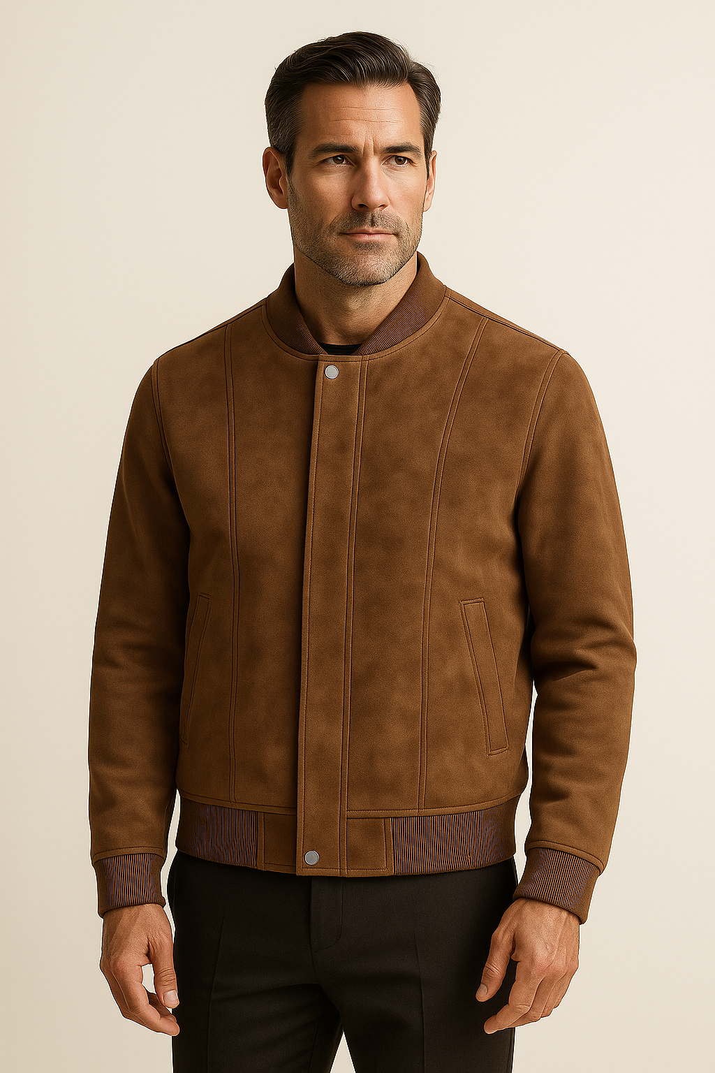 Montieri Suede Bomber Brown