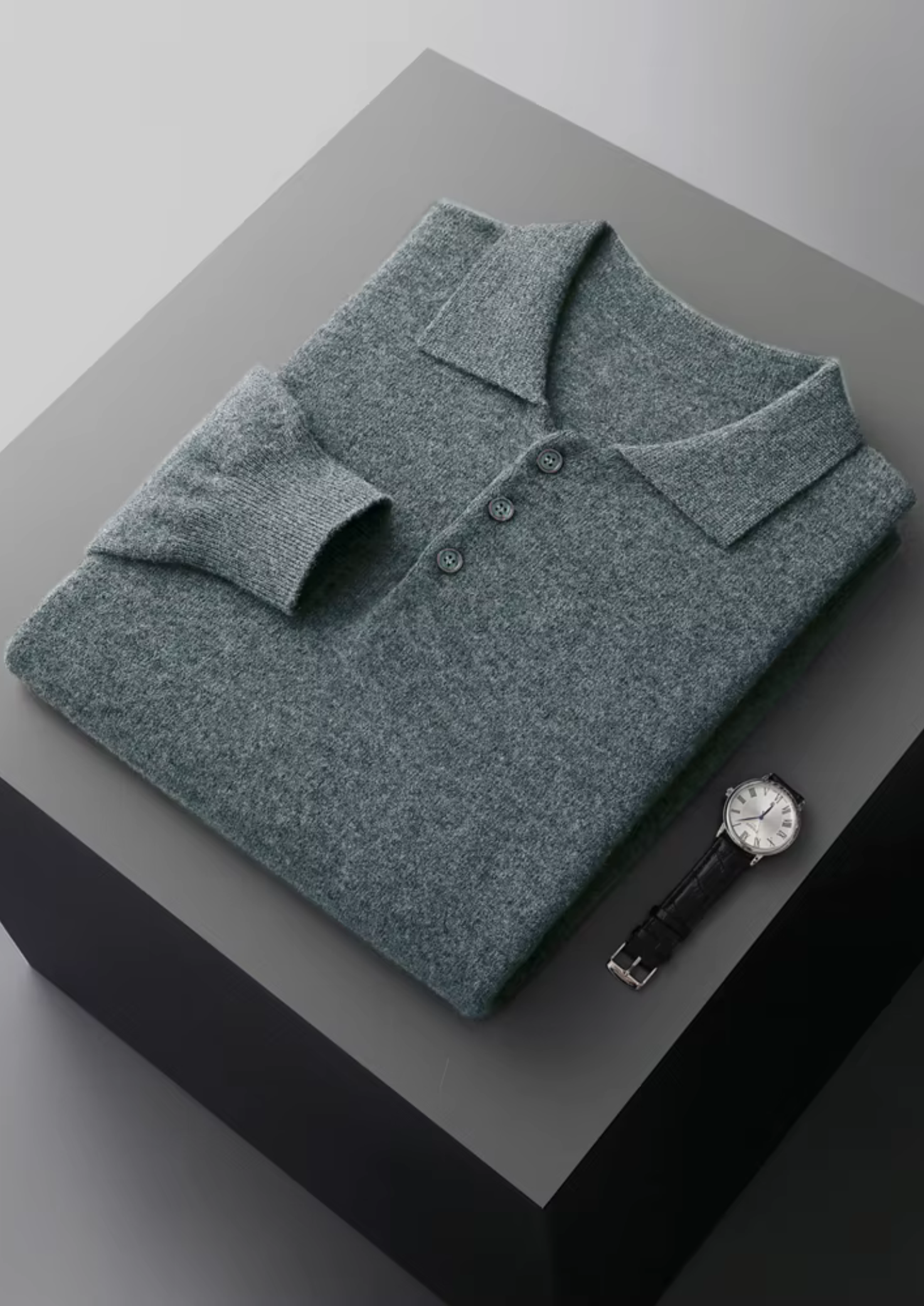 PURE EXTRA-FINE MERINO WOOL CLASSIC SWEATER POLO