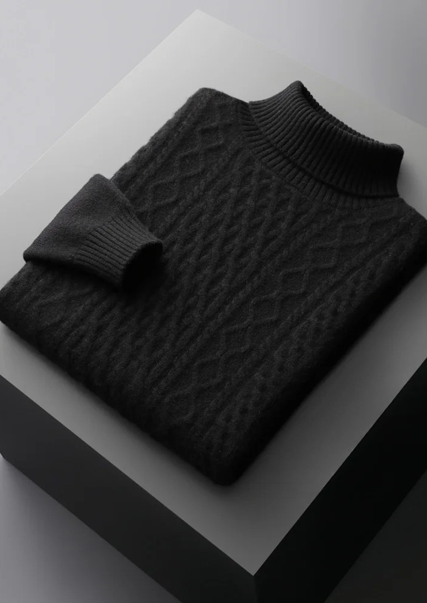 PURE EXTRA-FINE MERINO WOOL WINTERTIME ROLLNECK