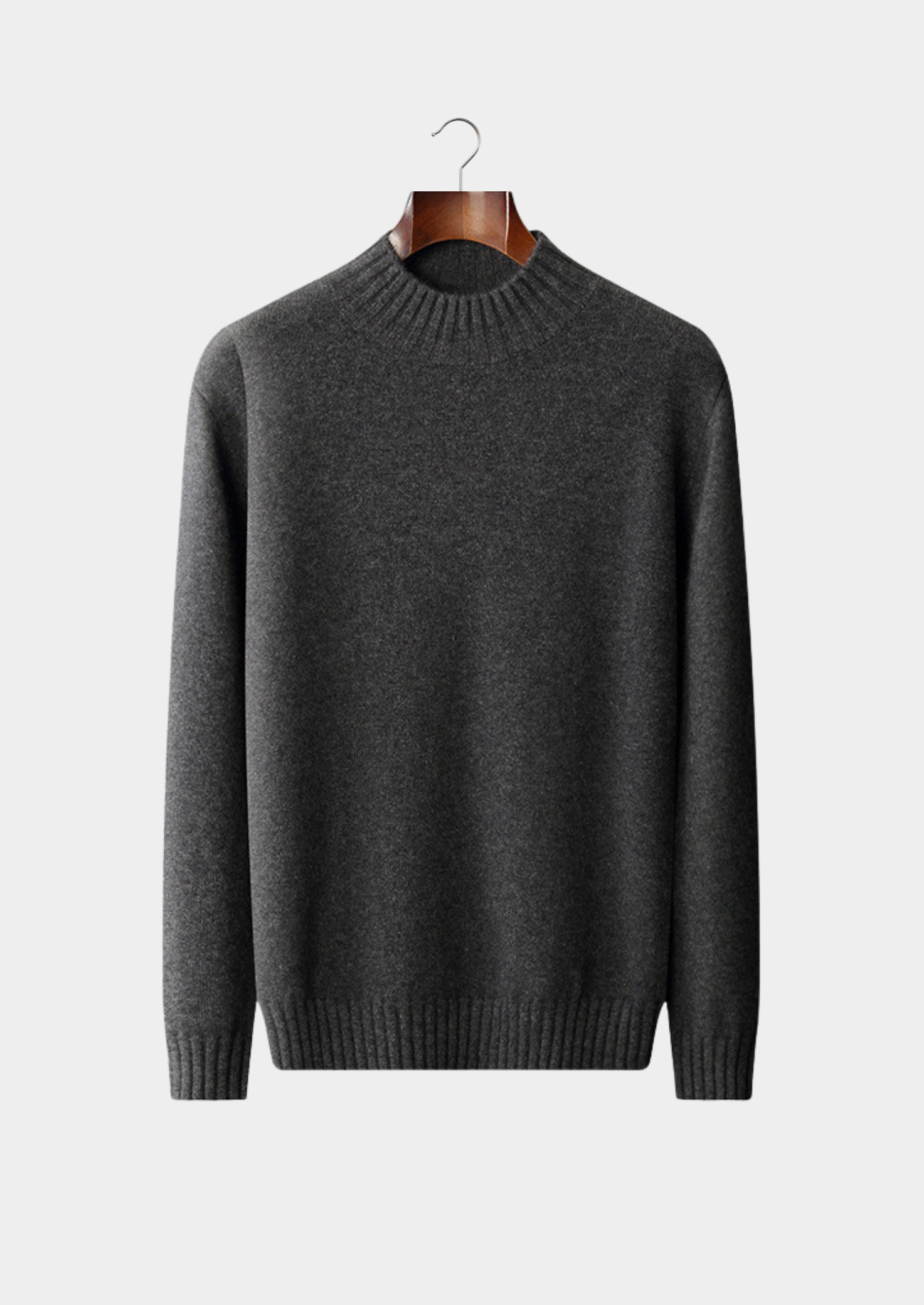 PURE CASHMERE MOCKNECK SWEATER