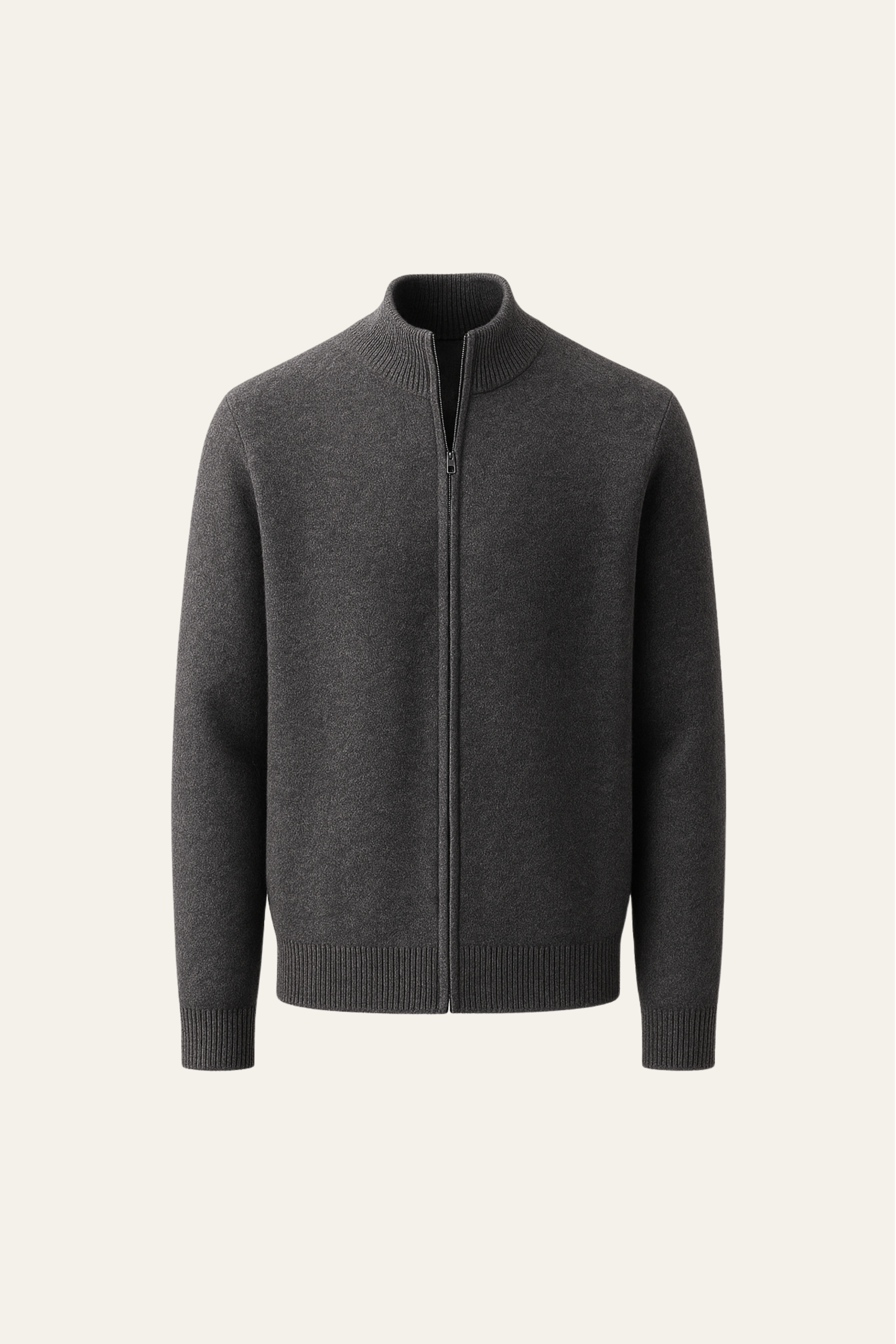Lorenzi Cashmere Cardigan Dark Grey