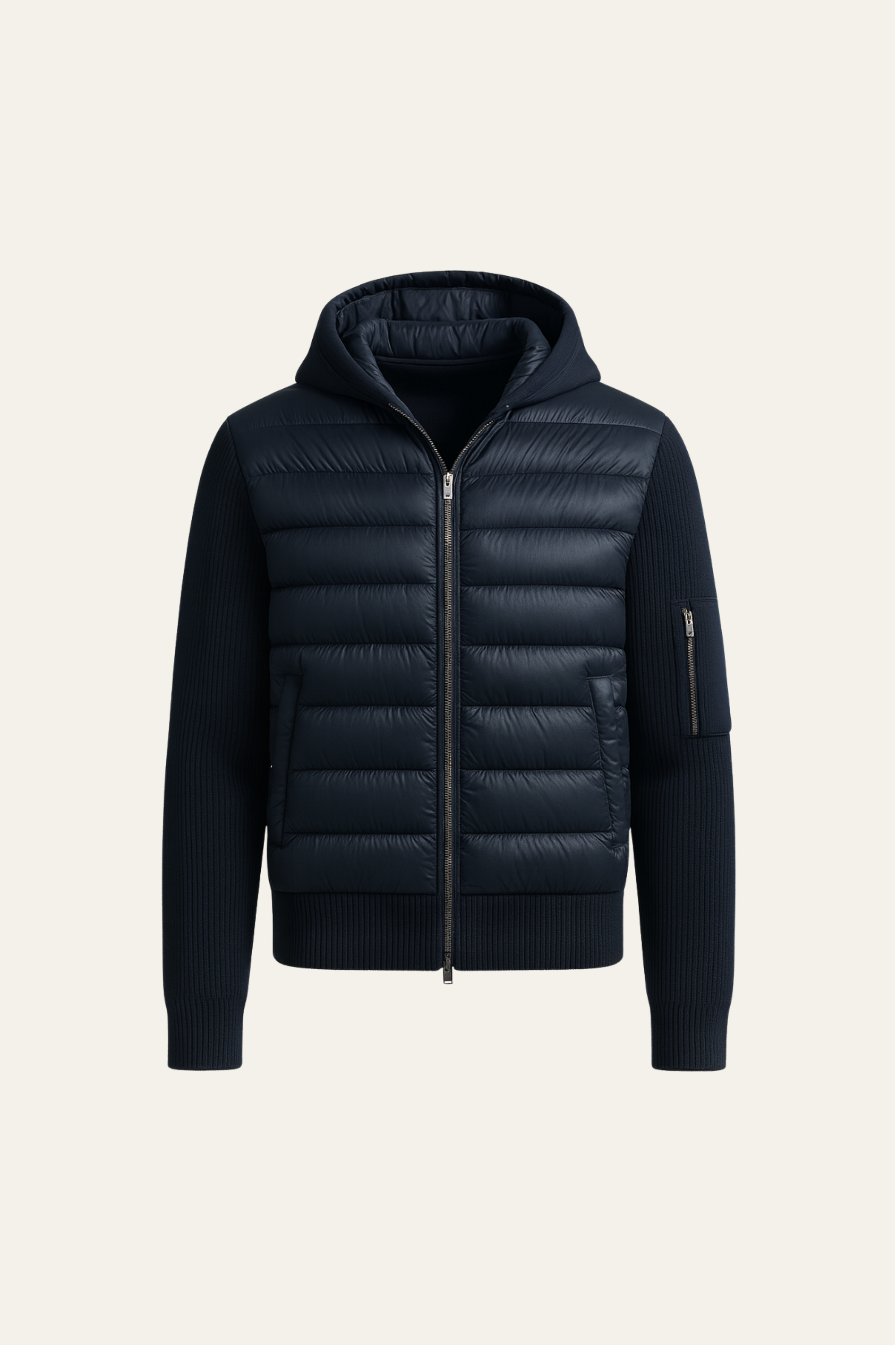 Valmero Hybrid Zip Jacket Navy