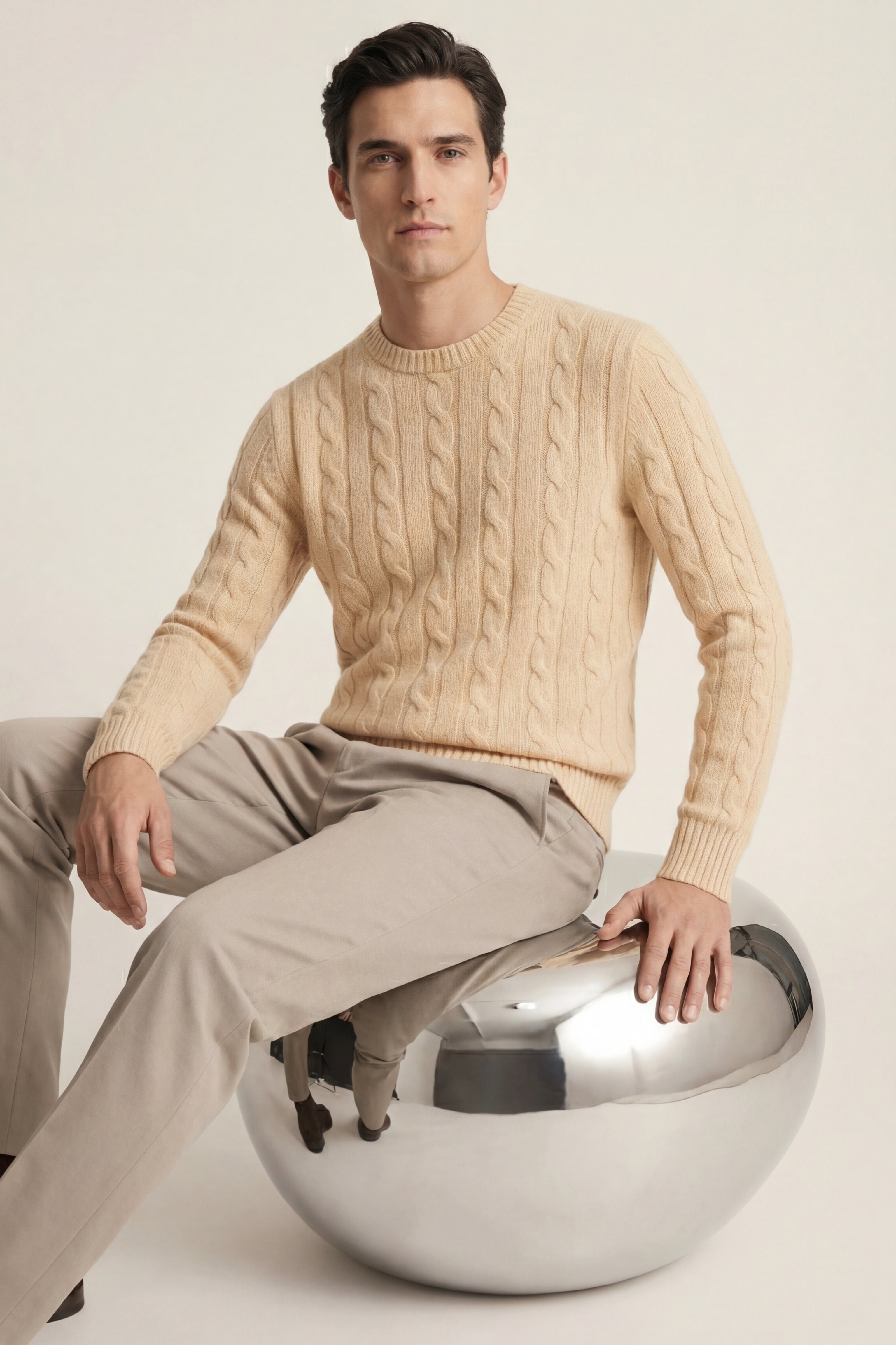 Soreno Cashmere Knit Beige