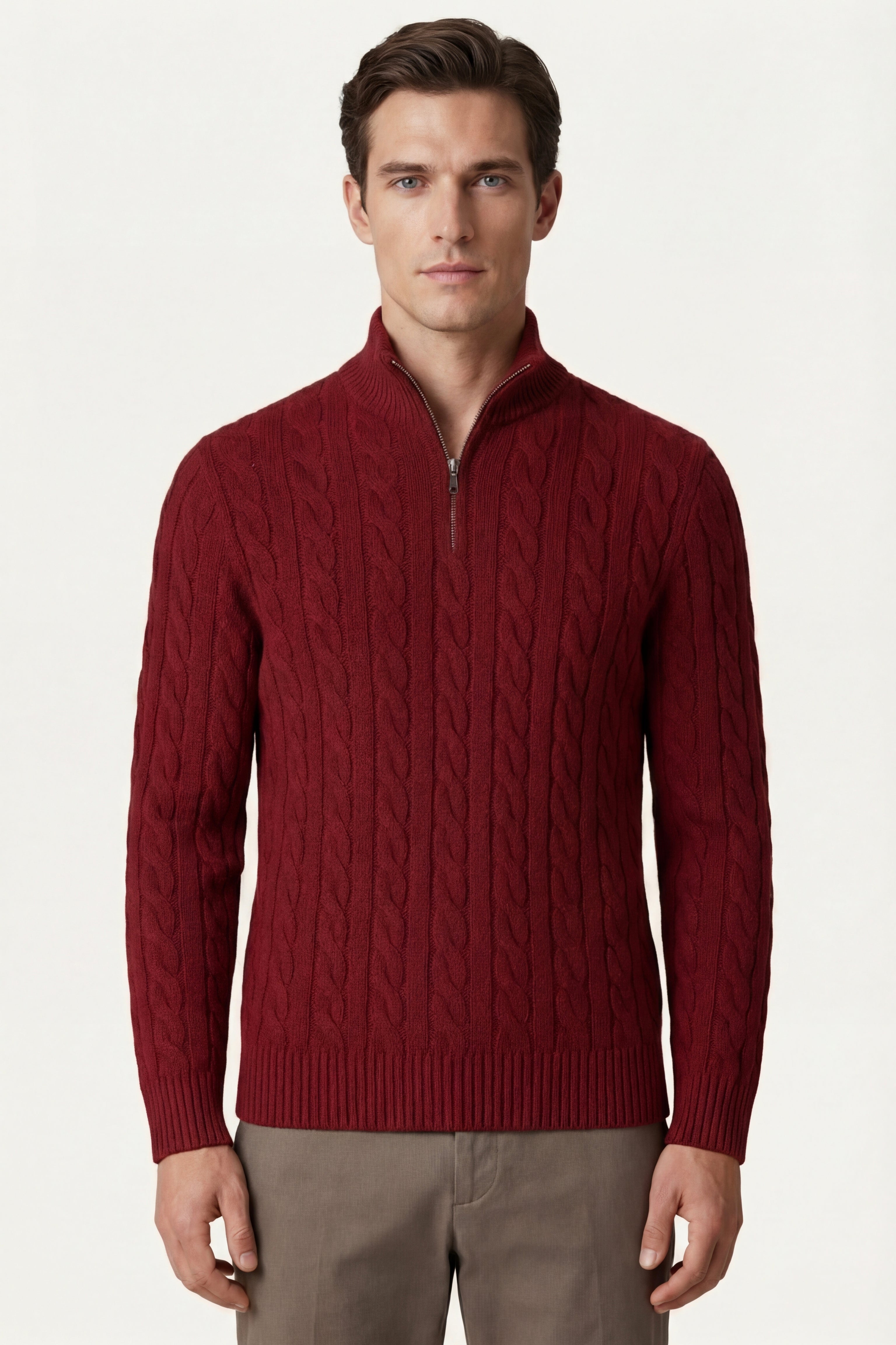 Medici Cable Knit Burgundy