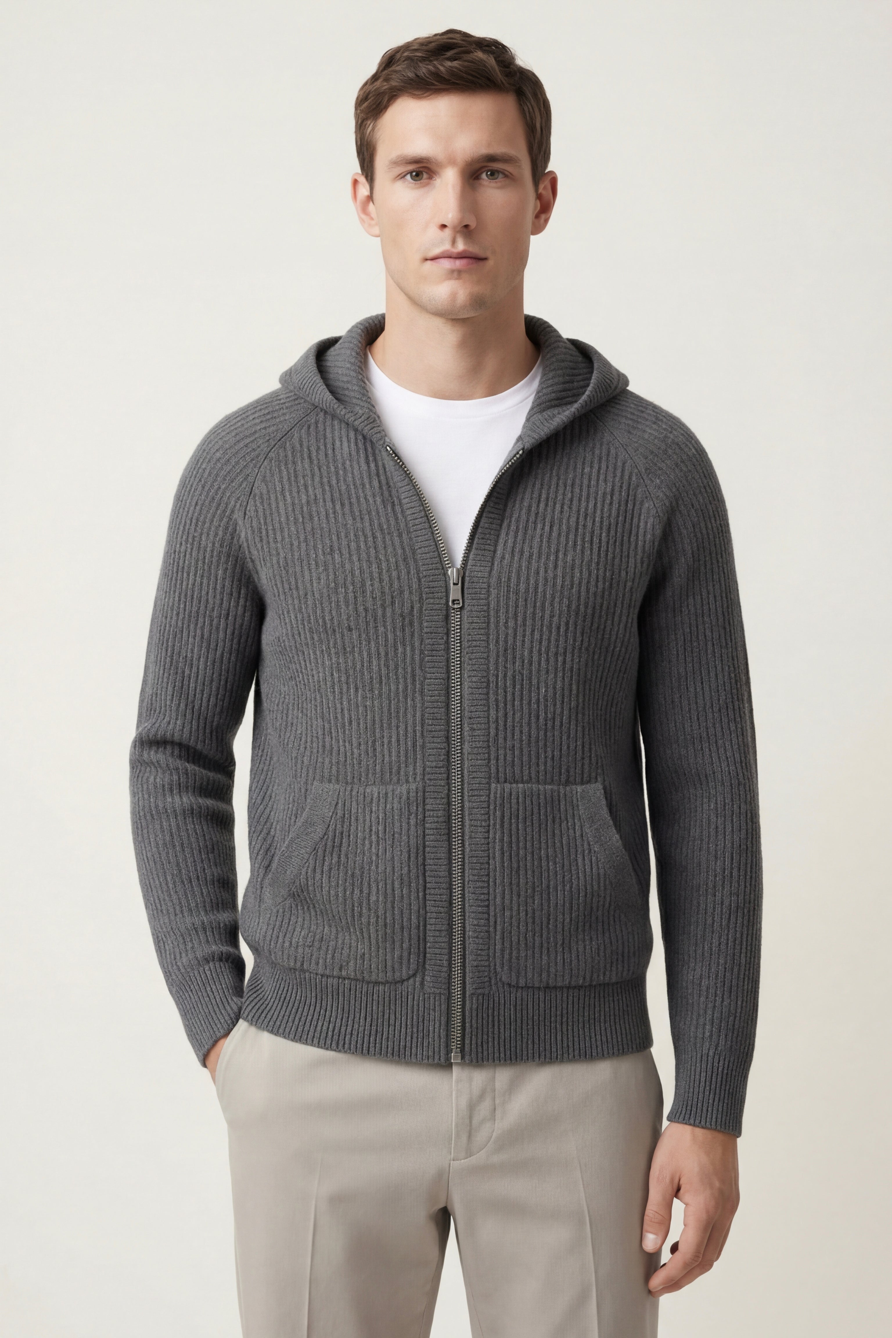 Sorrento Hooded Knit Dark grey