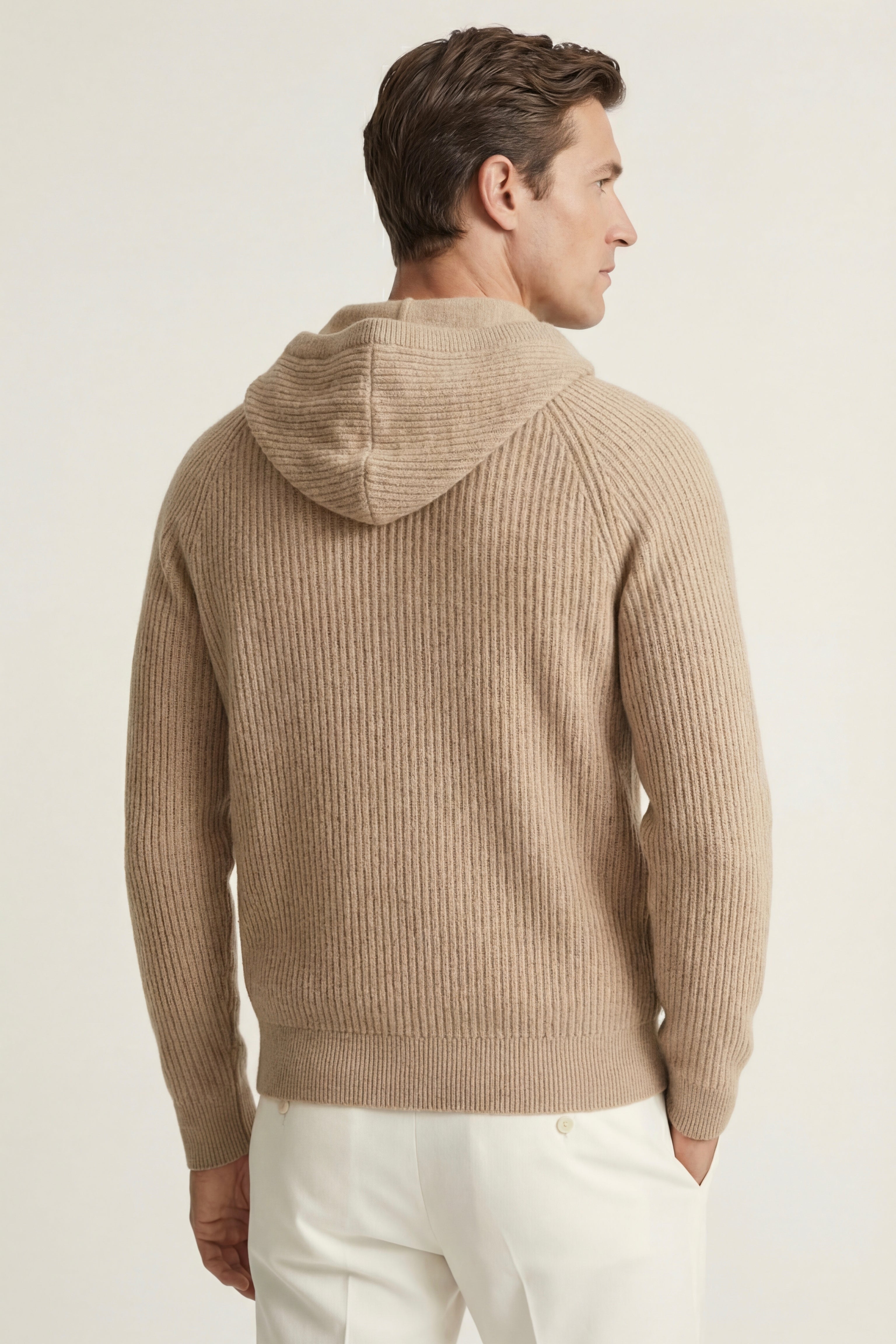 Sorrento Hooded Knit Light Brown