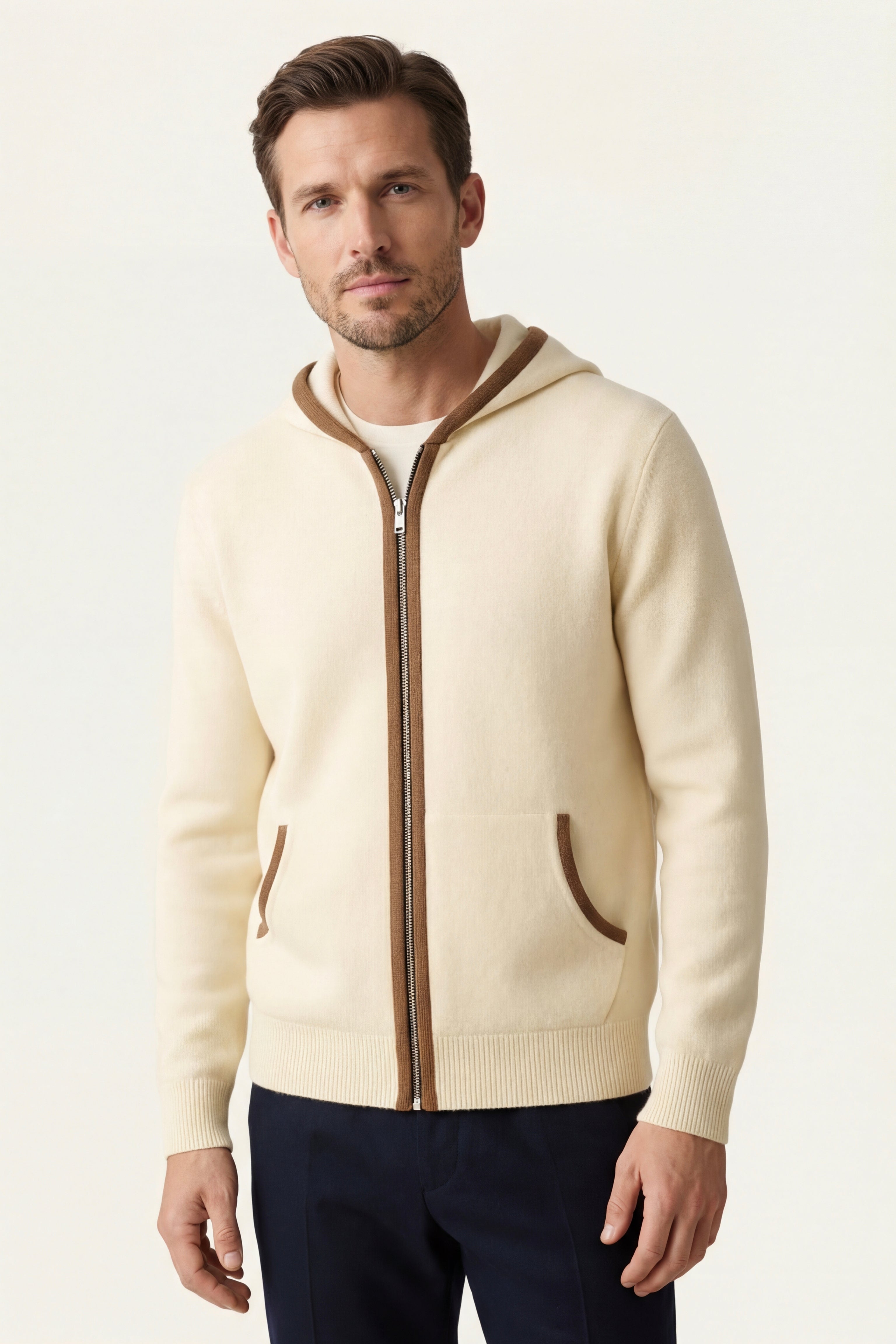 Sorano Hooded Cardigan Cream